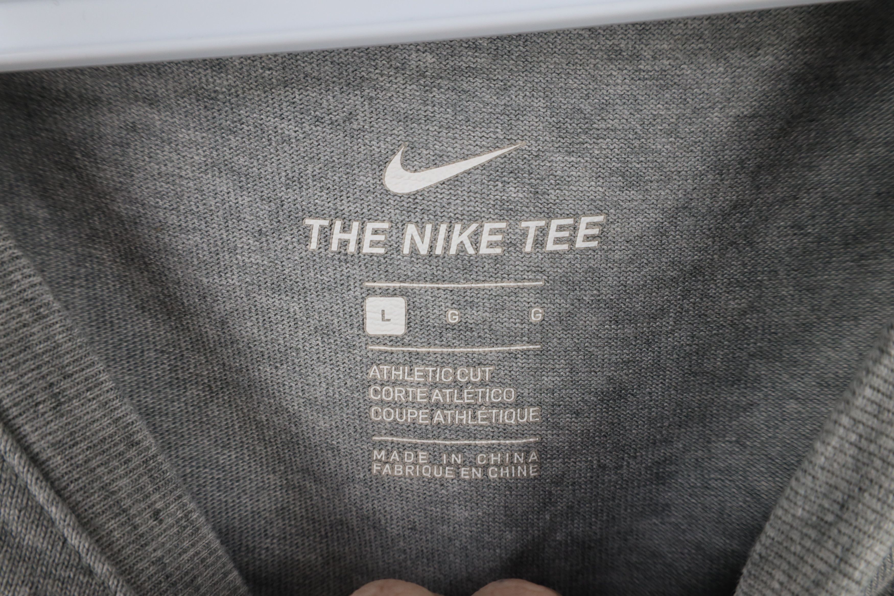 Nike × Vintage Nike University of Michigan Long Sleeve T-Shirt Gray Size US L / EU 52-54 / 3 - 6 Thumbnail