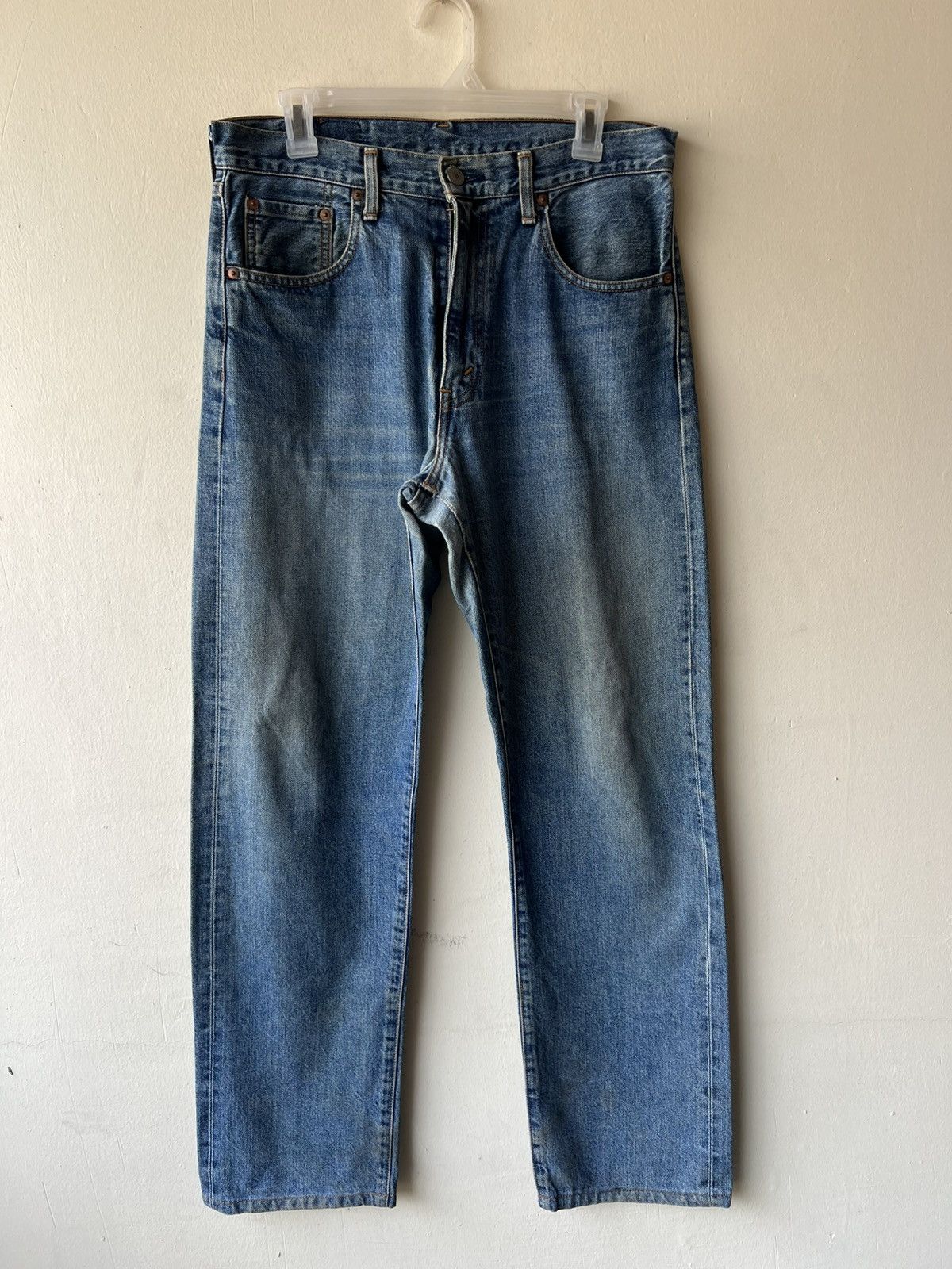 Levi's 1994 Levi’s 502 XX Big E Aging Mud Denim Selvedge Jeans Size US 32 / EU 48 - 2 Thumbnail