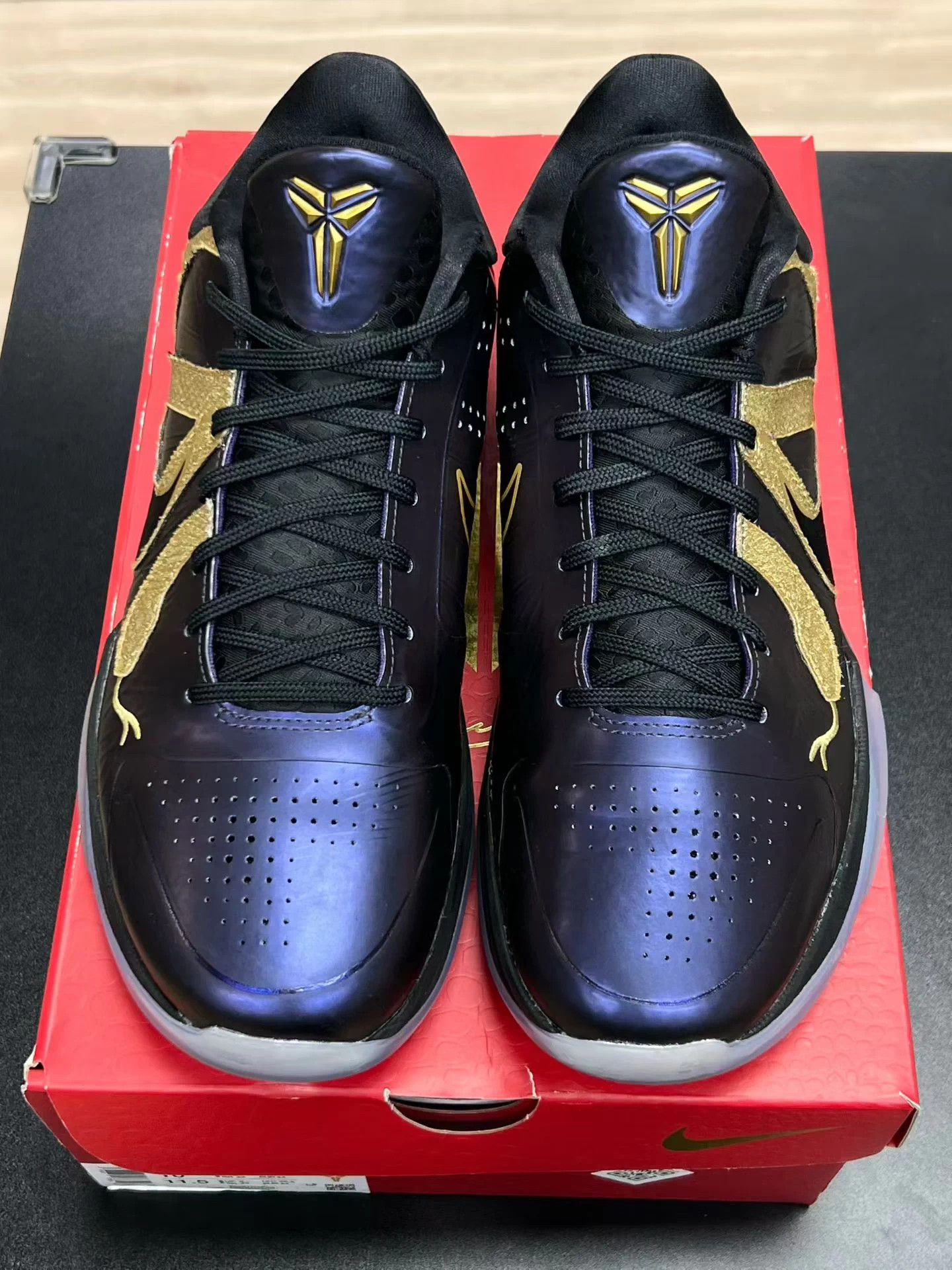 Nike NIKE Kobe ZK5 Snake Year Black Purple Gold 44 Size US 11.5 / EU 44-45 - 3 Thumbnail