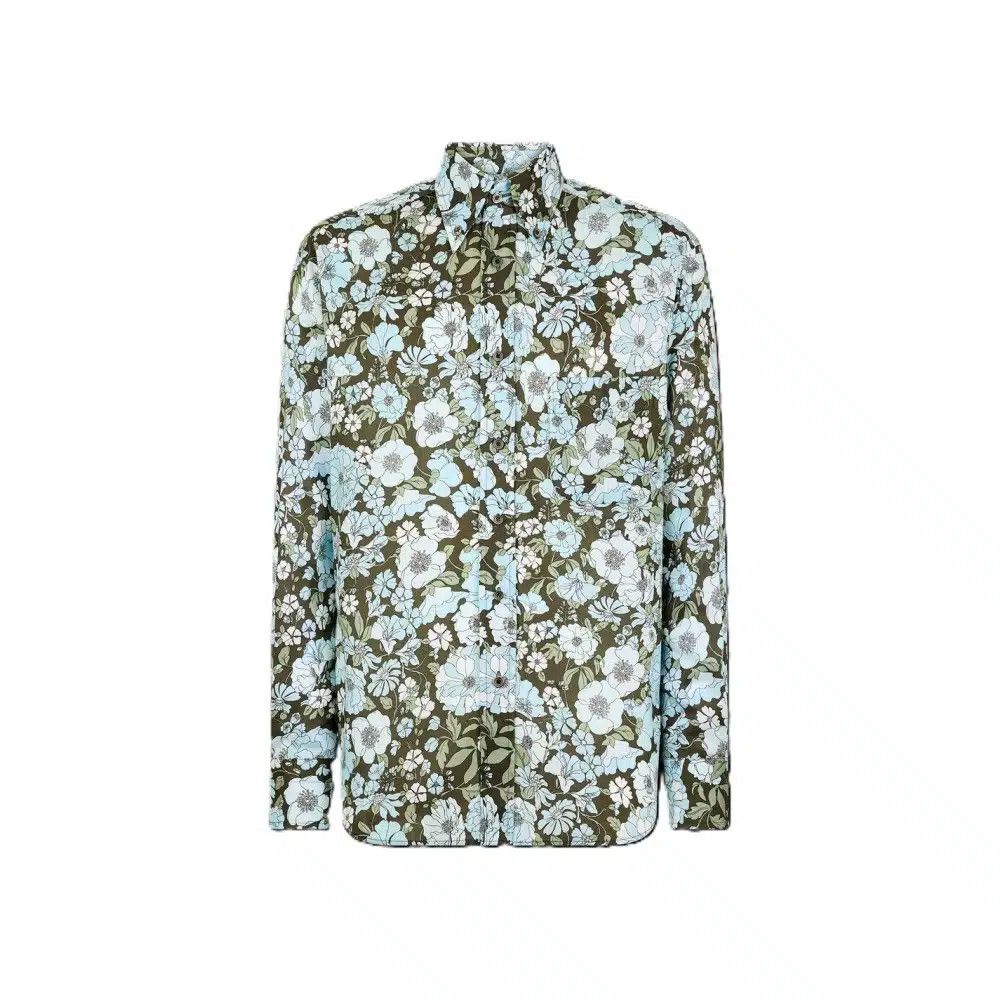 Tom Ford o1loc1c0825 HRO001 Floral Fluid Fit Shirt in Multicolor Size US XL / EU 56 / 4 - 1 Thumbnail