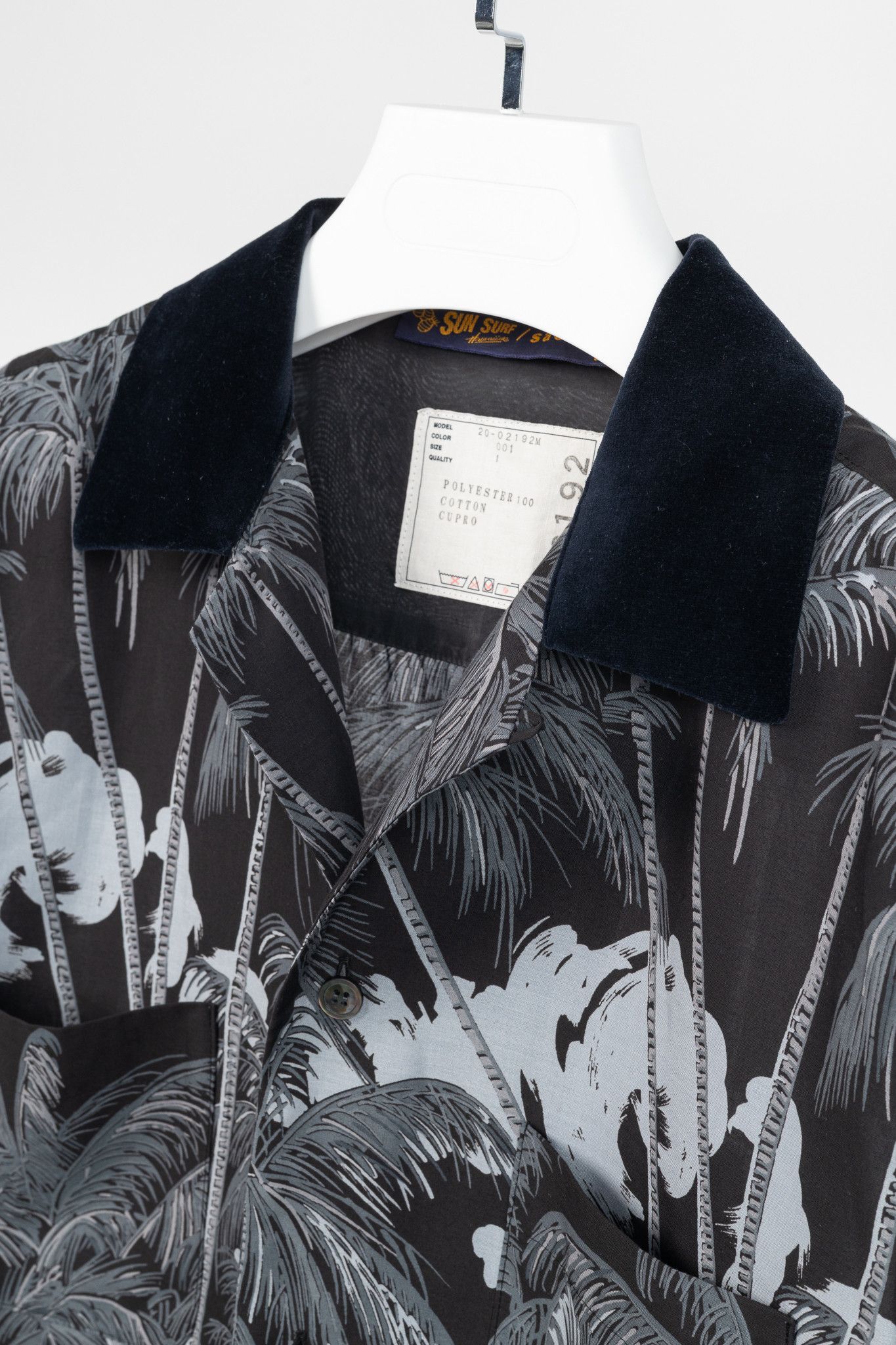 Sacai Sacai x Sun Surf Grey Diamond Head Tropical Shirt Size US S / EU 44-46 / 1 - 5 Thumbnail