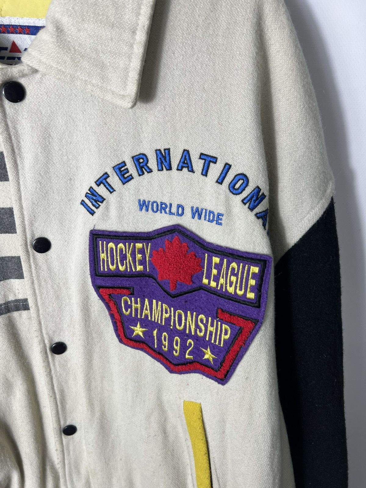 NHL Vintage 92 Campri International Hockey League Varsity Jacket Size US M / EU 48-50 / 2 - 6 Thumbnail