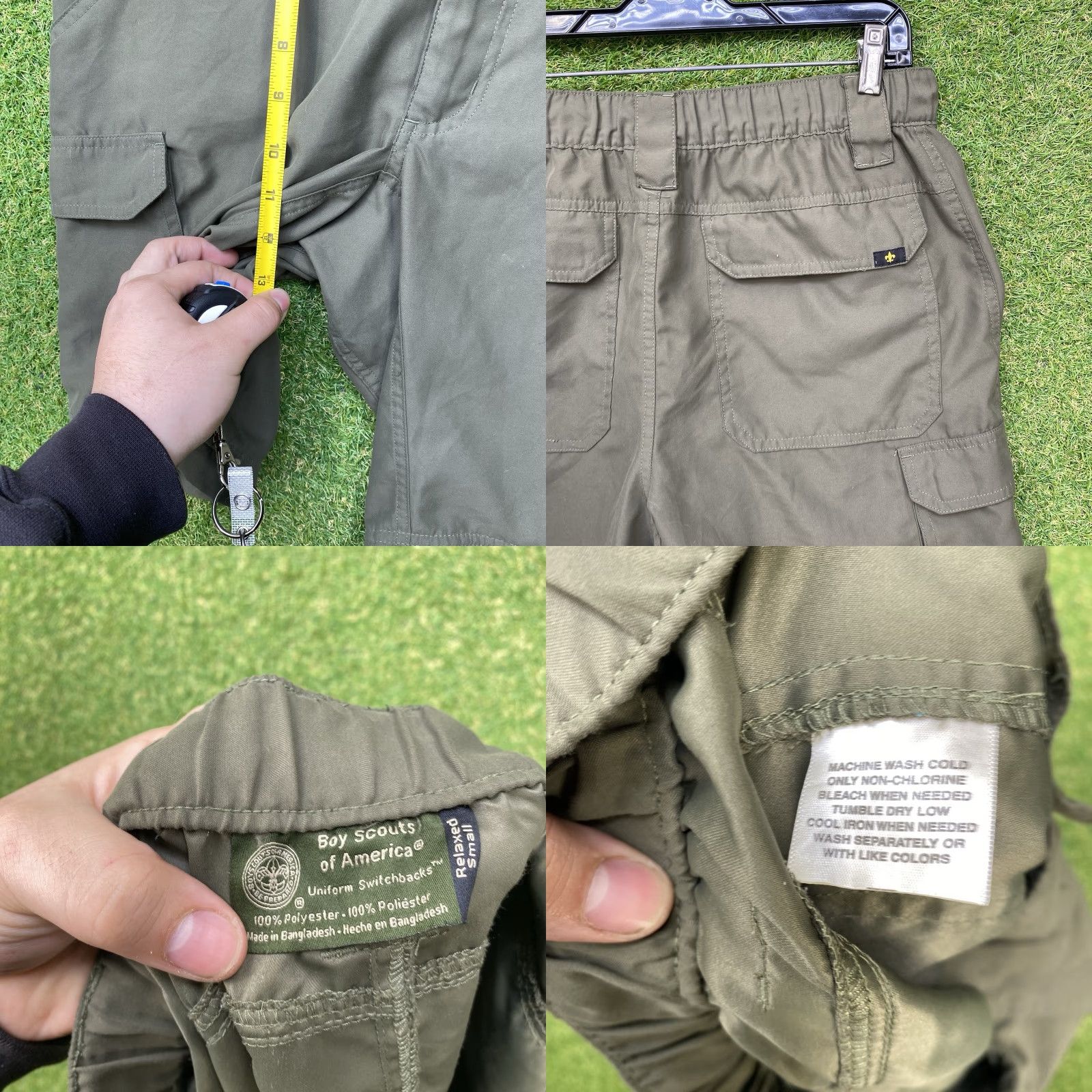 Vintage VINTAGE Boy Scouts Of America Mens Small Relaxed Olive Green Chino Shorts Made In USA Size US 29 - 8 Thumbnail