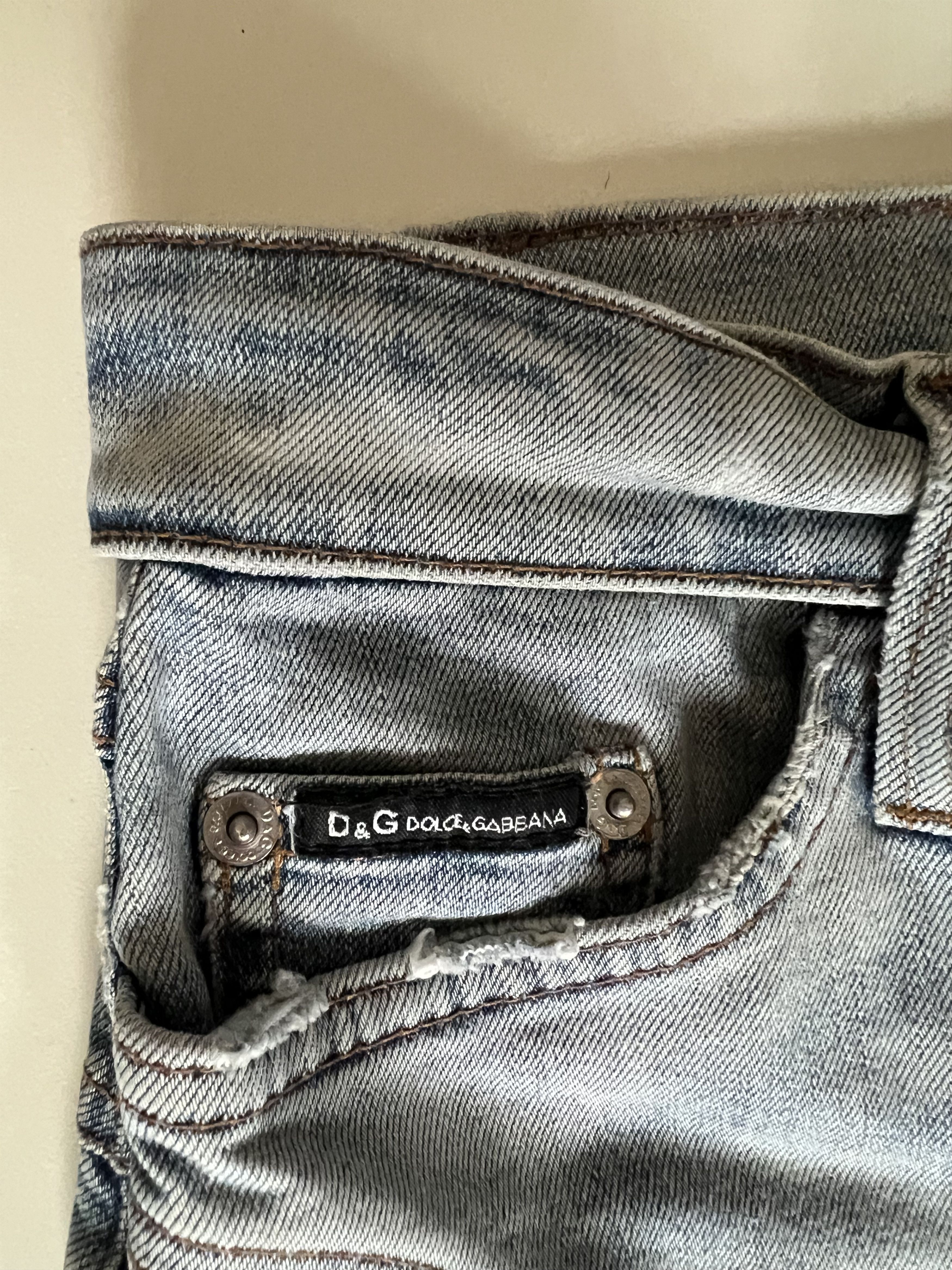 Dolce & Gabbana Dolce & Gabbana Denim Mini Skirt – Early 2000s Y2K Italy Size 27" / US 4 / IT 40 - 8 Thumbnail