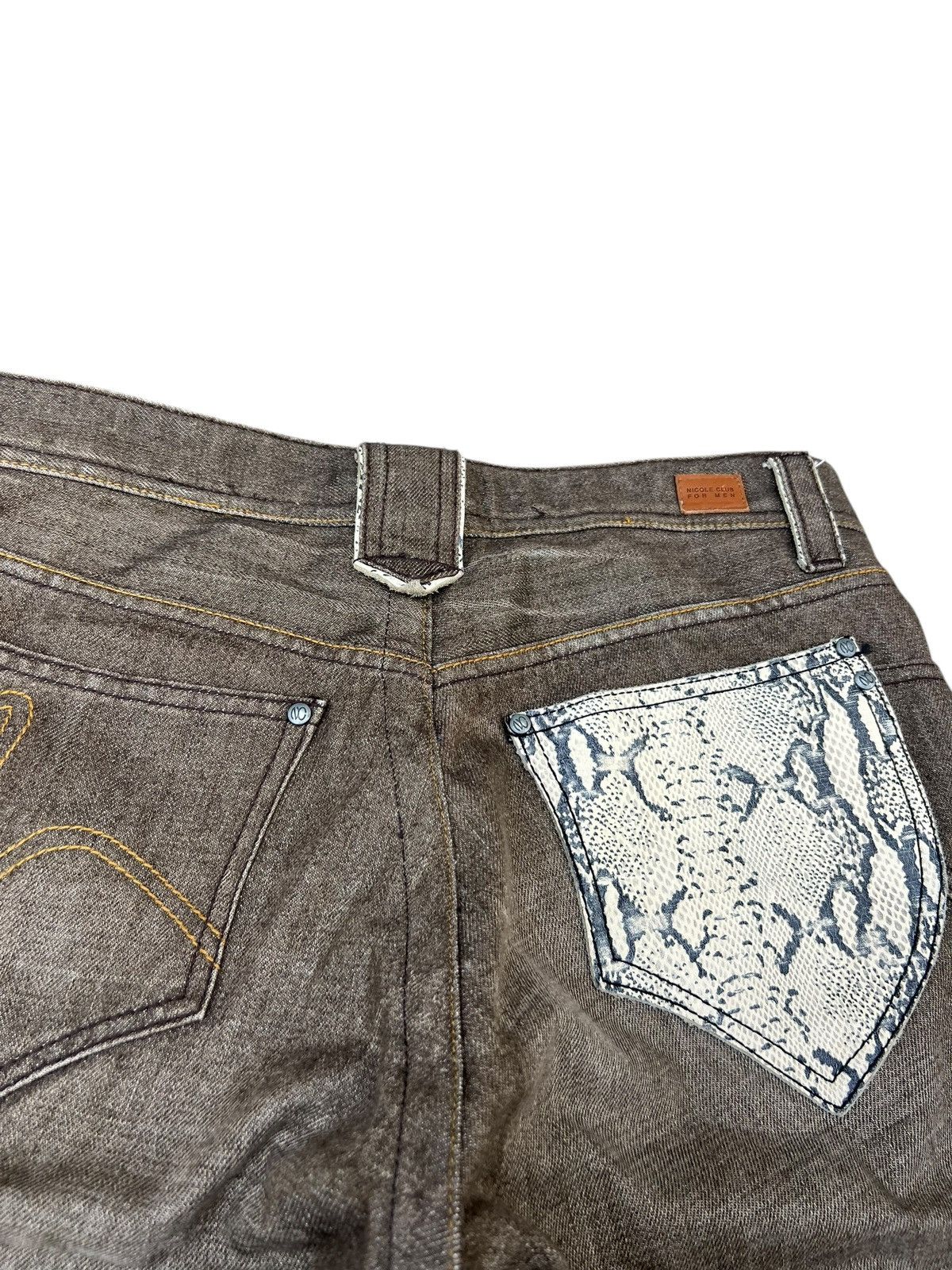 Japanese Brand Nicole Club For Men Japan Hybrid Denim Bootcut Jeans Size US 30 / EU 46 - 20 Thumbnail