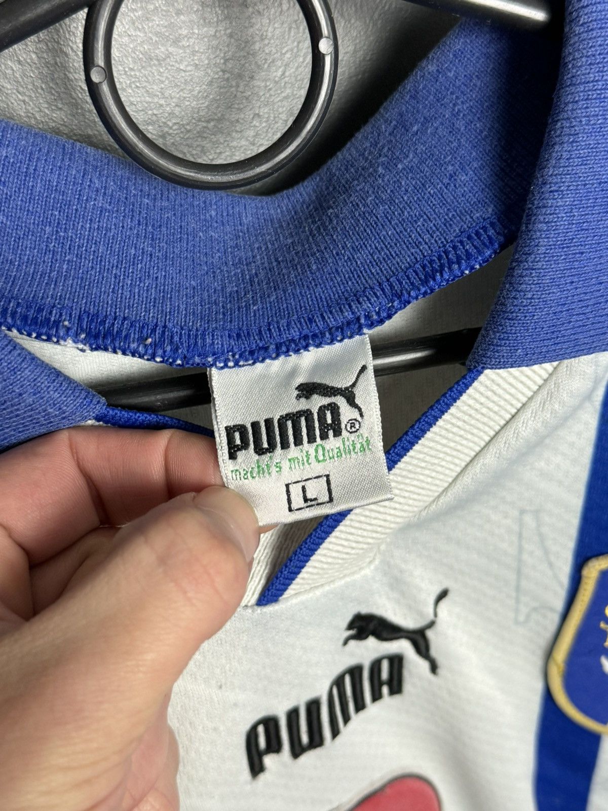 Puma Sheffield Wednesday 95/97 Home Football Jersey Size US L / EU 52-54 / 3 - 22 Thumbnail