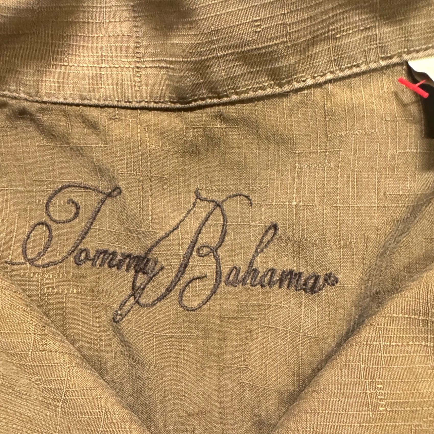 Tommy Bahama Tommy Bahama Men's XL Silk Brown Green Tropical Hawaiian Shirt Embroidered Size US XL / EU 56 / 4 - 6 Thumbnail