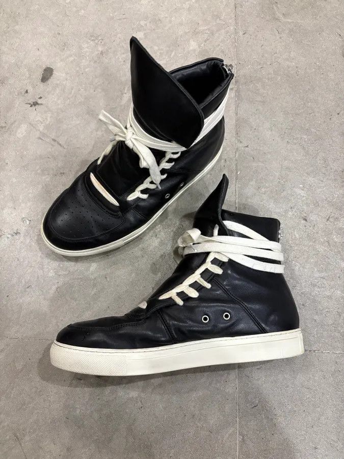 Kris Van Assche Kris Van Assche Black Leather Laced Eyeled Sneakers Size US 8 / EU 41 - 4 Thumbnail