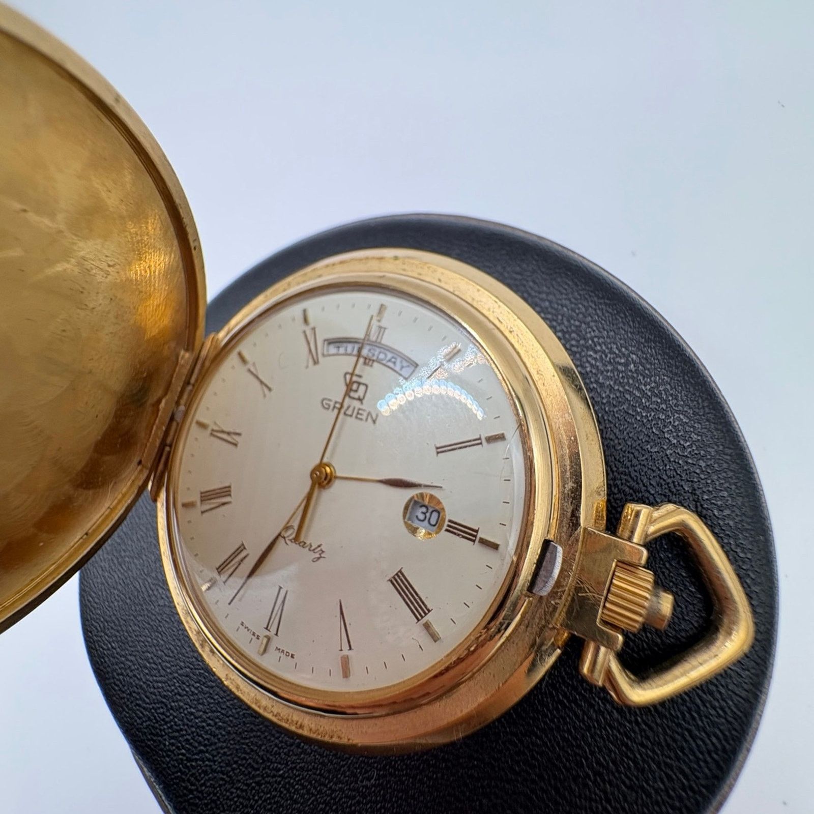 Grundens Gruen Swiss made pocket watch quartz day date complication Size ONE SIZE - 5 Thumbnail