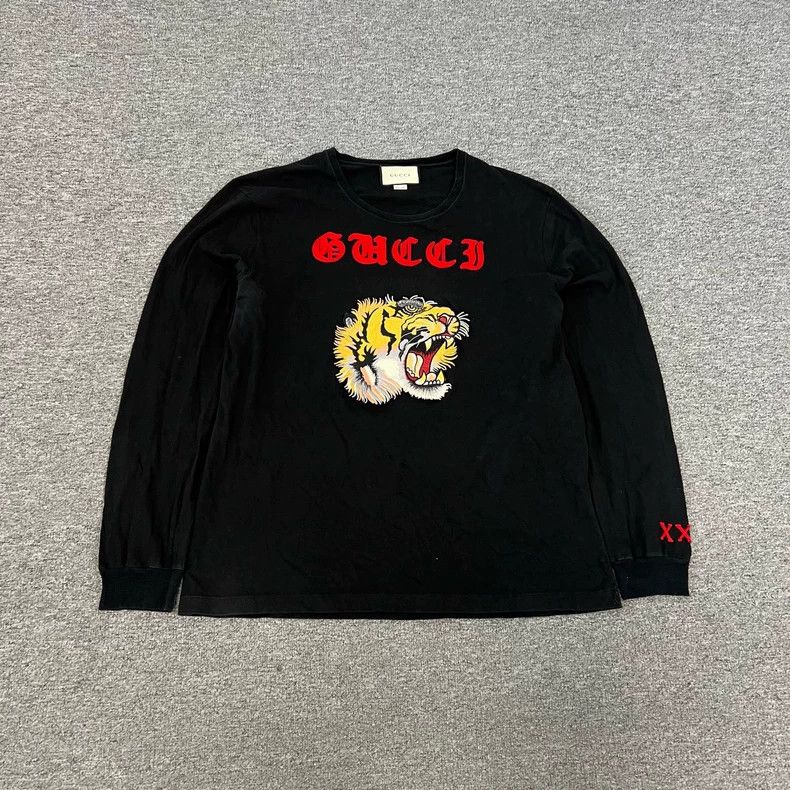 Gucci Gucci Tiger embroidery long-sleeved T-shirt 2502-Nextarrow Size US XXL / EU 58 / 5 - 1 Thumbnail
