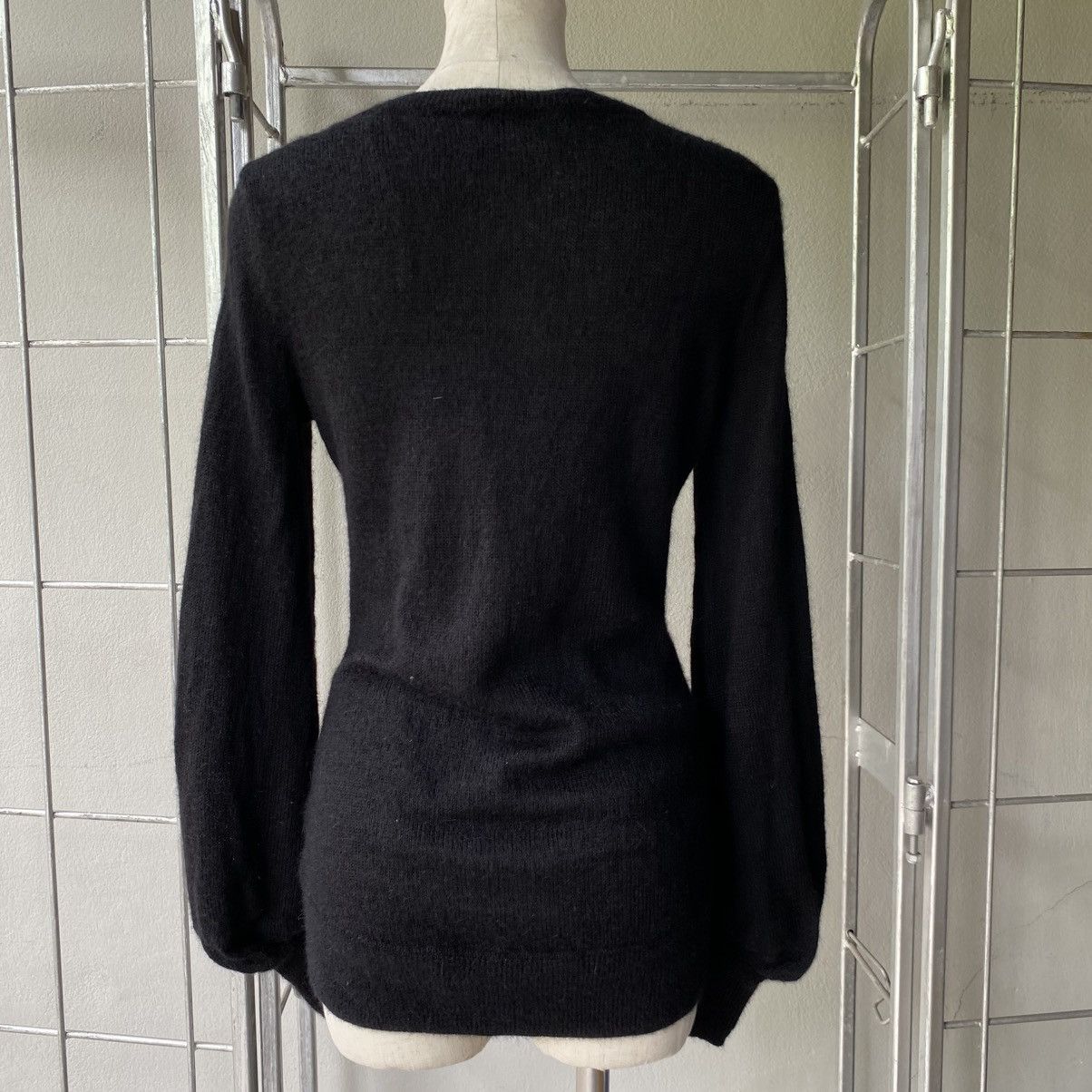 Tsumori Chisato TSUMORI CHISATO Black Soft Mohair V-Neck Knit Sweater Size XS / US 0-2 / IT 36-38 - 3 Thumbnail