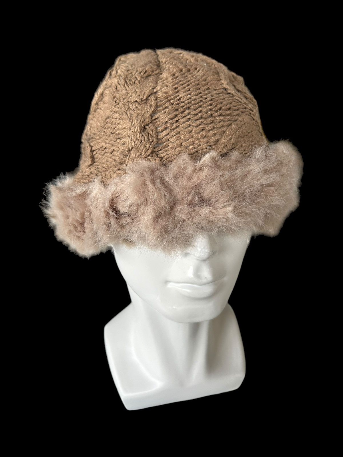 Japanese Brand × Kapital × Vintage Japanese style Fur knitted Beanie Hats ☠️ Size ONE SIZE - 2 Thumbnail