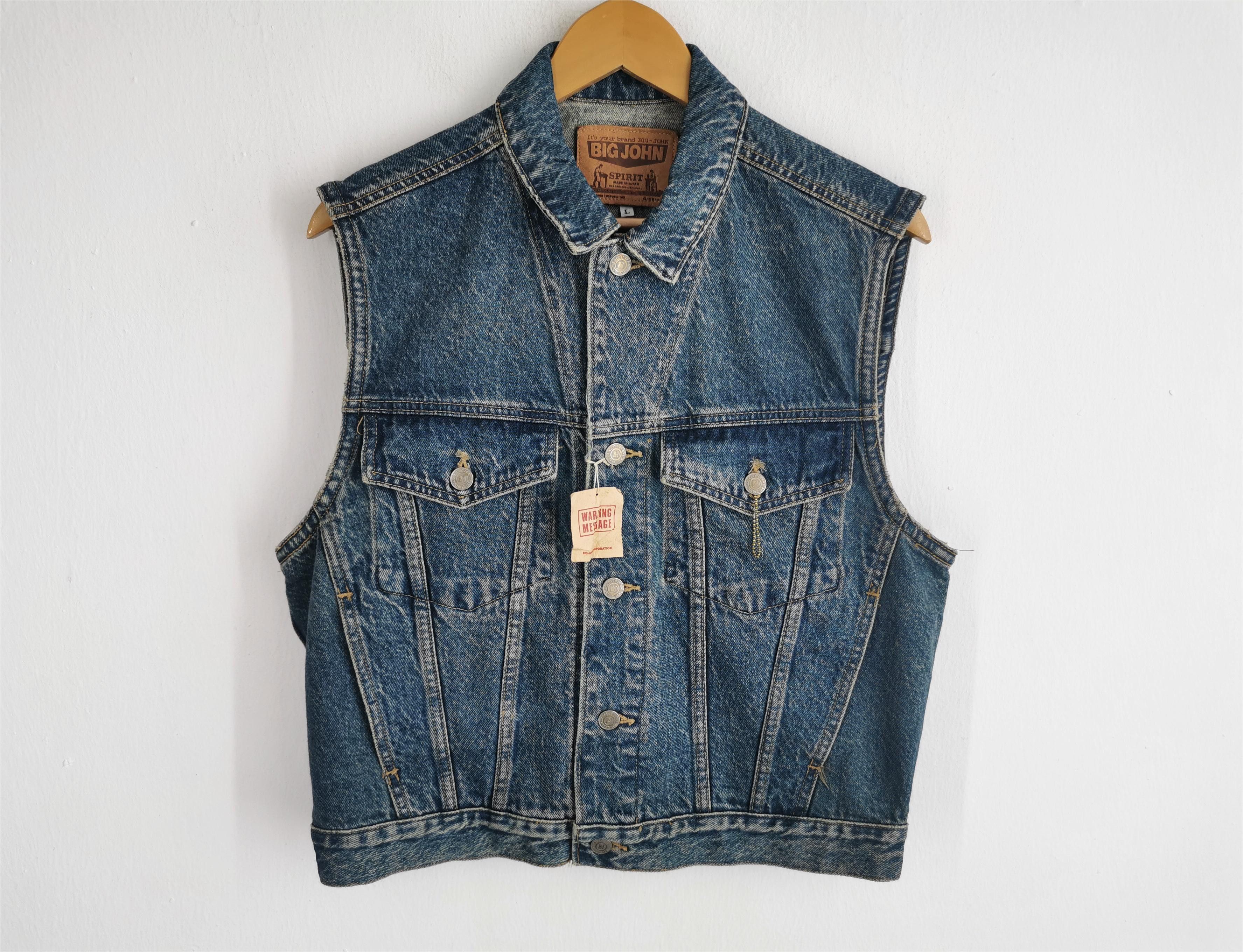 Other Vintage 90's Big John NOS Denim Vest Jacket Made In Japan Size US M / EU 48-50 / 2 - 2 Thumbnail