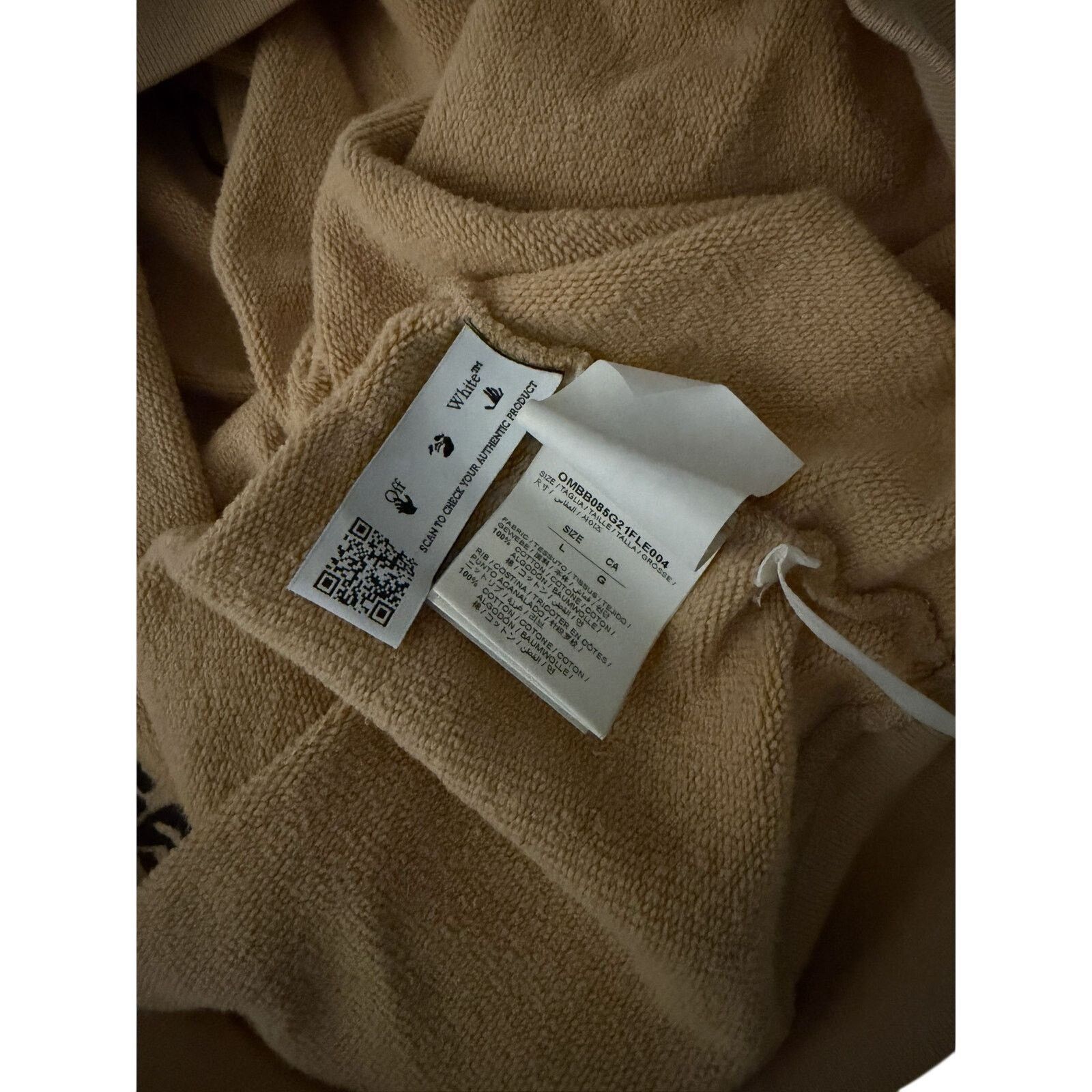 Off-White Off-White C/O Project Maybach Mercedes Tribute Hoodie Beige Size US L / EU 52-54 / 3 - 6 Thumbnail