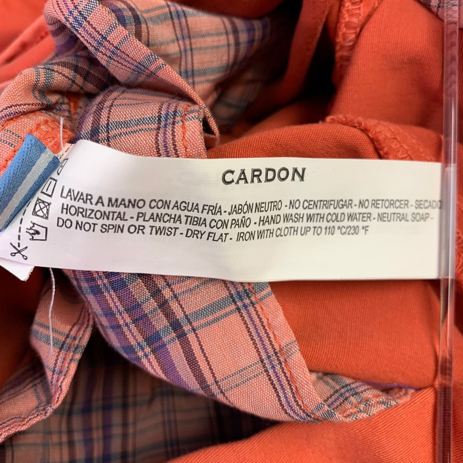 Other CARDON Size 32 Orange Cotton Blend Flat Front Casual Pants Size US 32 / EU 48 - 5 Thumbnail