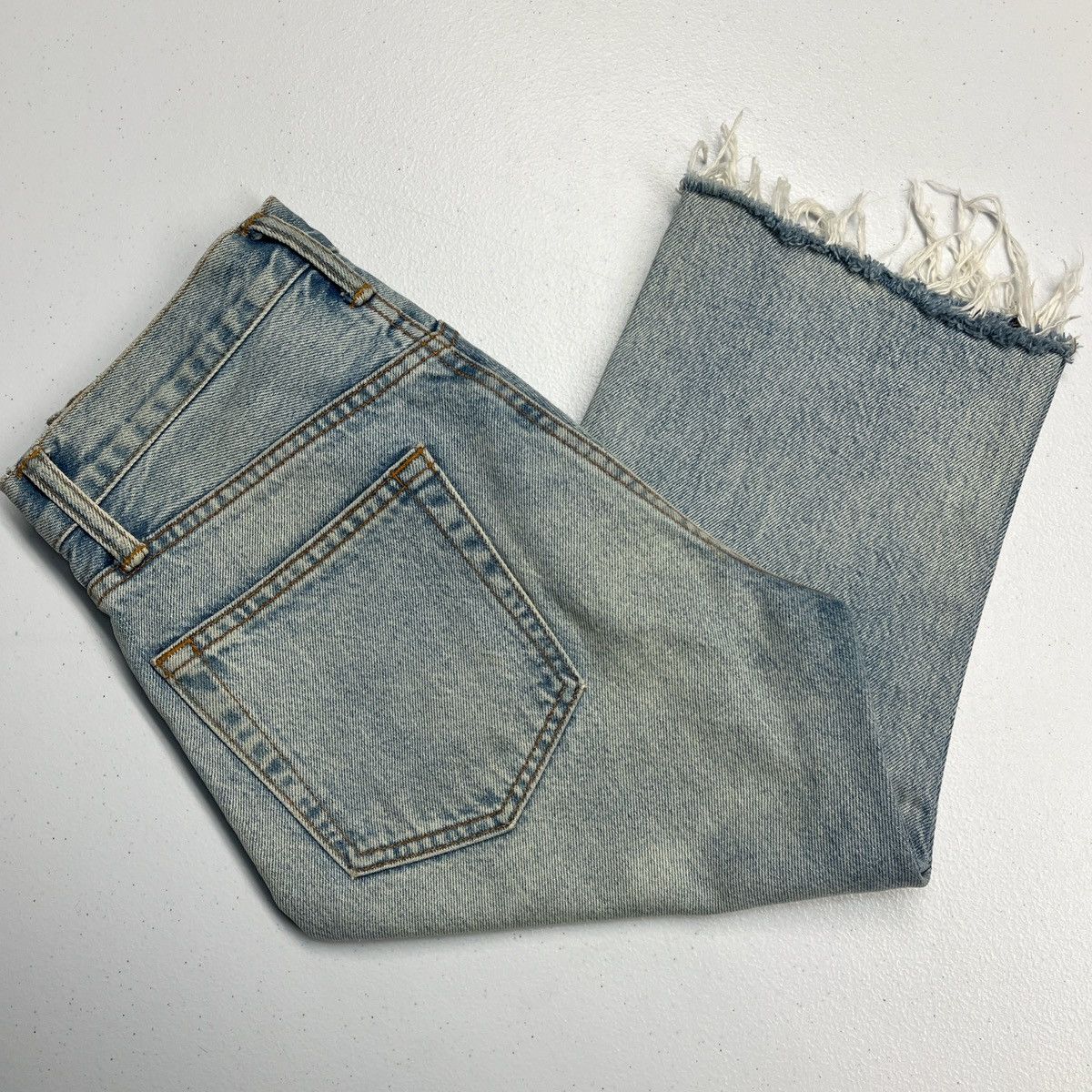 Helmut Lang Helmut Lang Distressed Denim Shorts Size 24" / US 00 / IT 34 - 3 Thumbnail
