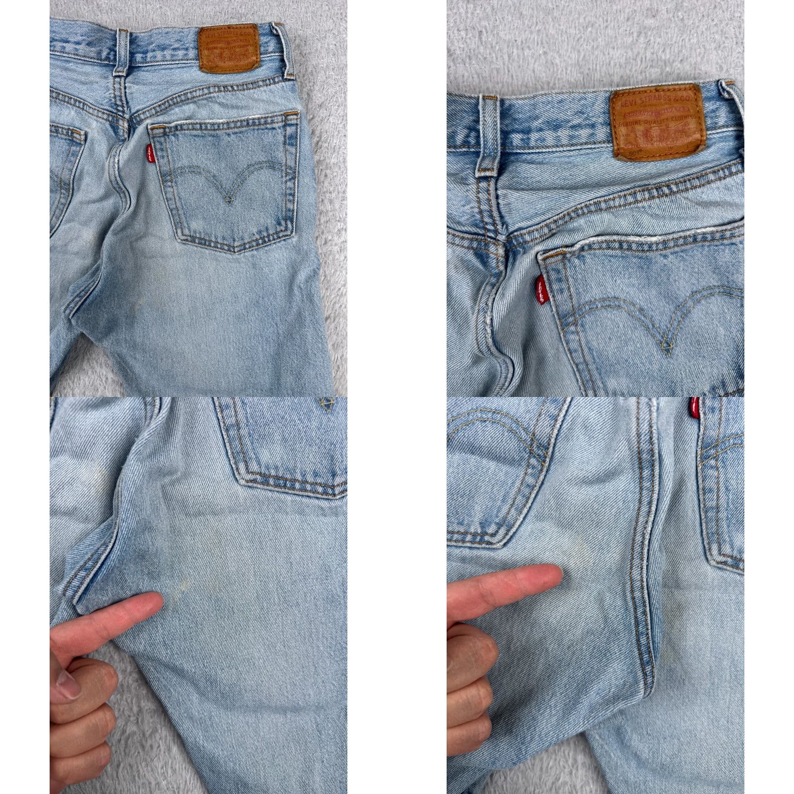 Levi's Levi's 501 Jeans Adult 25 Blue Denim Button Fly Premium Cotton Slim 26x29 Mens Regular 5-Pocket Solid (Medium Wash) Boys? Size US 26 / EU 42 - 11 Thumbnail