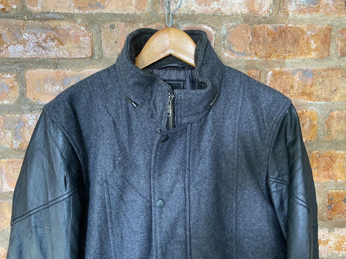 Tete Homme 🔥2000s Tete Homme Leather sleeve varsity wool jacket Size US L / EU 52-54 / 3 - 3 Thumbnail