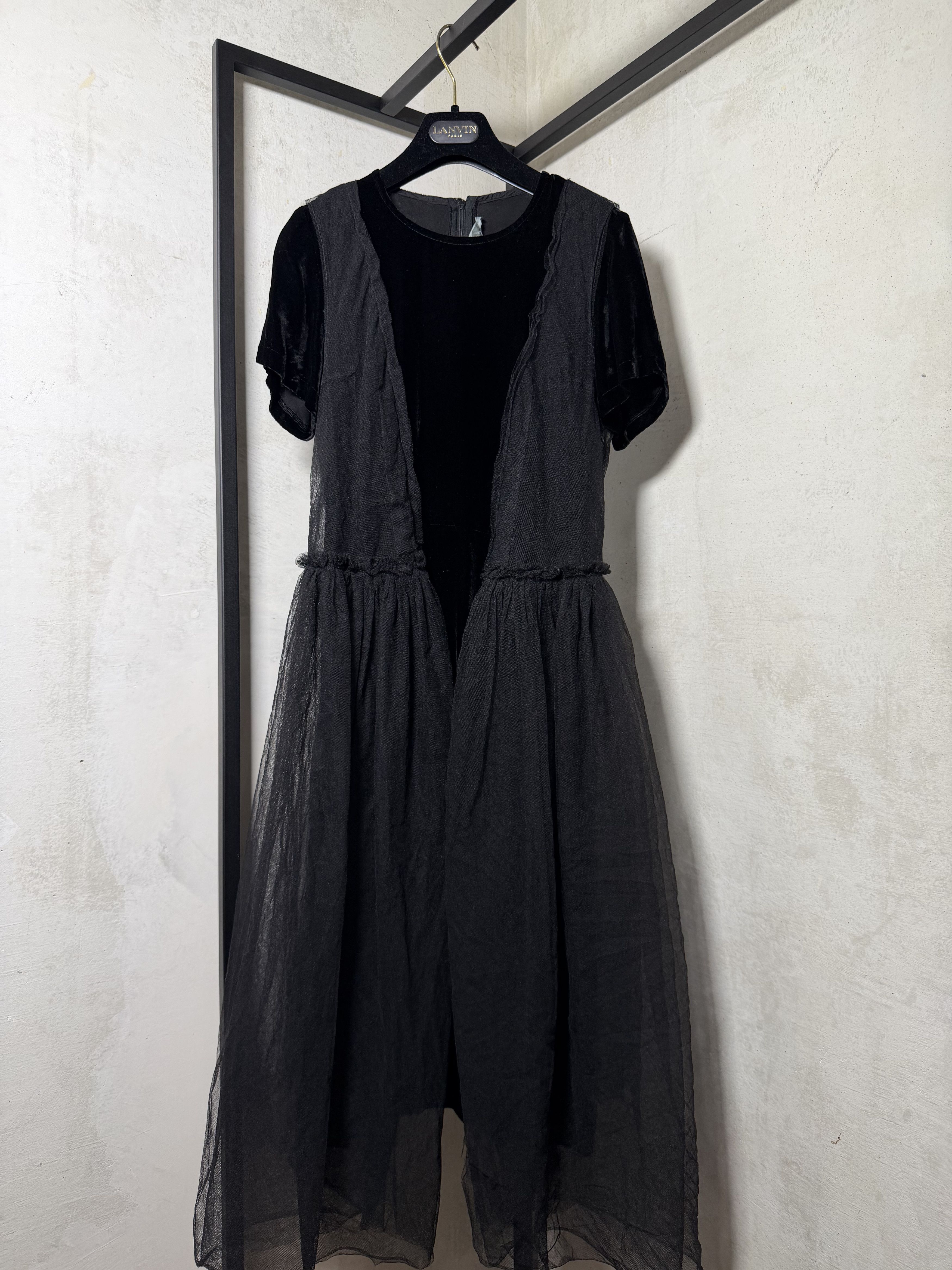 Comme des Garcons COMME des GARCONS Mesh Switching Velor Dress Size XS Size XS / US 0-2 / IT 36-38 - 2 Thumbnail