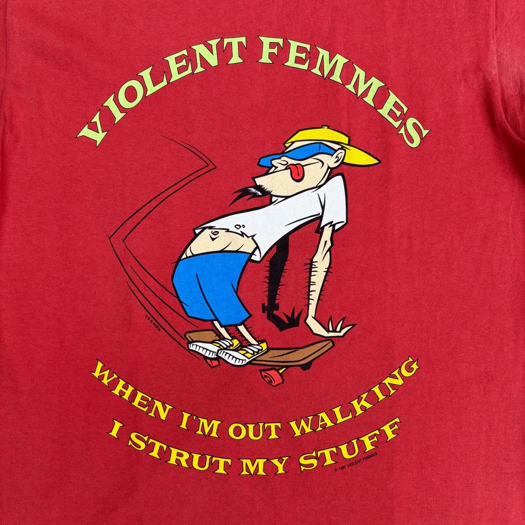 Band Tees Violent Femmes 1997 90s Vintage Strut My Stuff Band T-Shirt Size US L / EU 52-54 / 3 - 2 Thumbnail