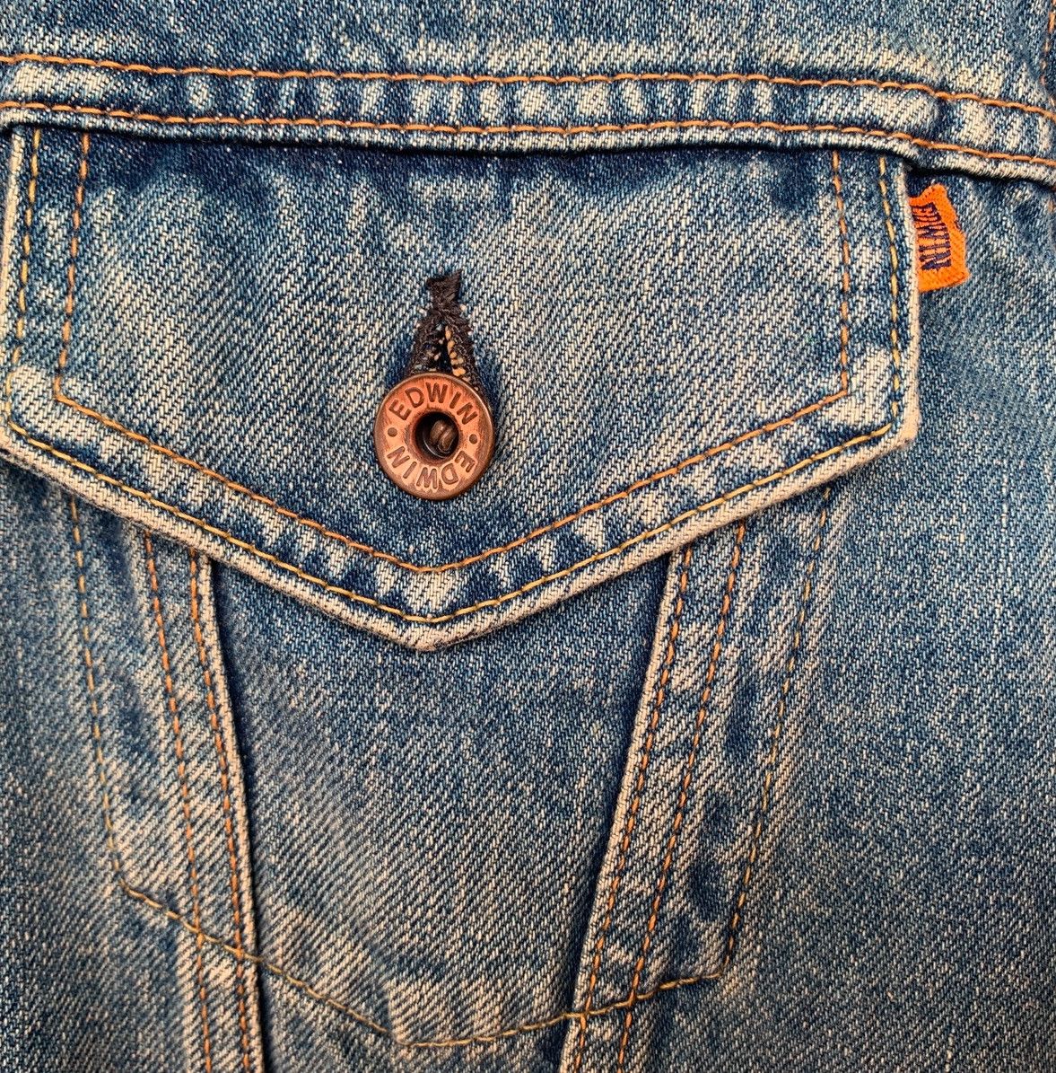 Edwin Vintage Selvedge Edwin 5550 Trucker Denim Jacket Size US S / EU 44-46 / 1 - 13 Thumbnail