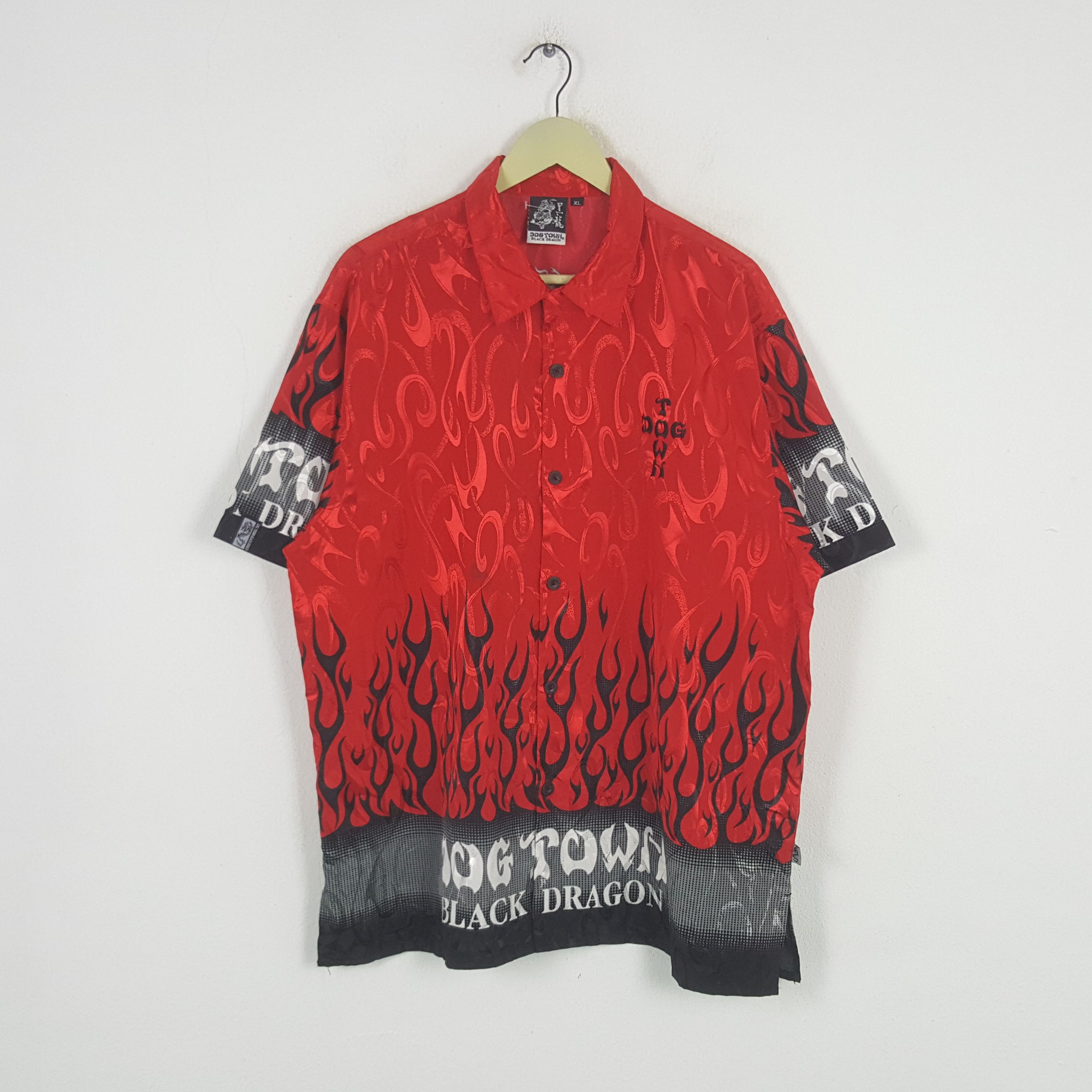 Dogtown Vintage Dog Town Black Dragon Shirt Button Up 31 Size US XL / EU 56 / 4 - 3 Thumbnail