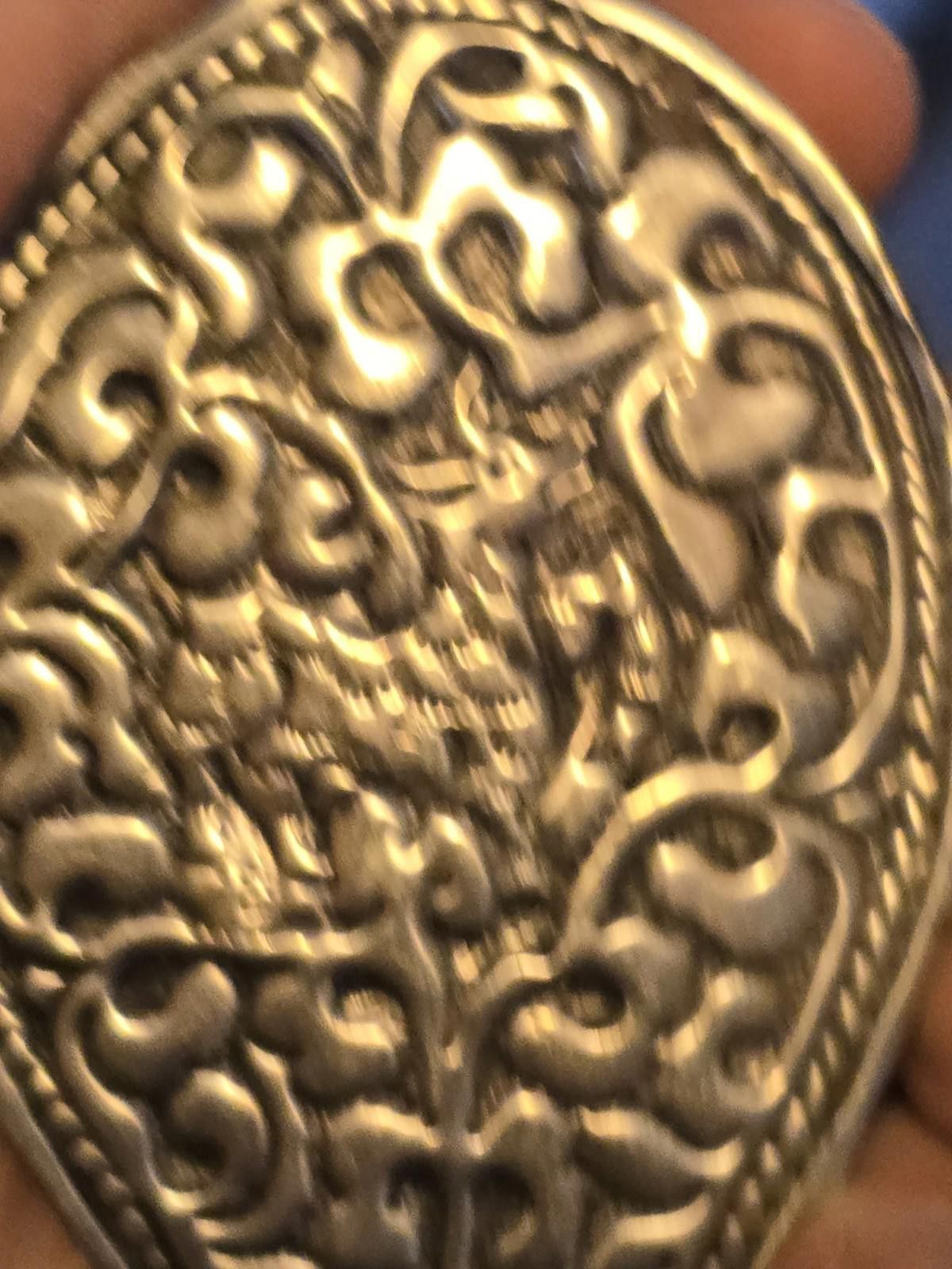 Other Large 4” Tibetan Cowrie Shell Artisan Pendant with Repoussé Size ONE SIZE - 9 Thumbnail