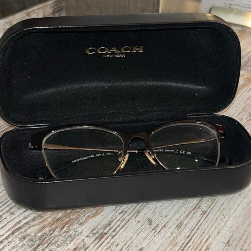 Coach Coach black glasses with gold accents #glasses #luxury Size ONE SIZE - 1 Thumbnail