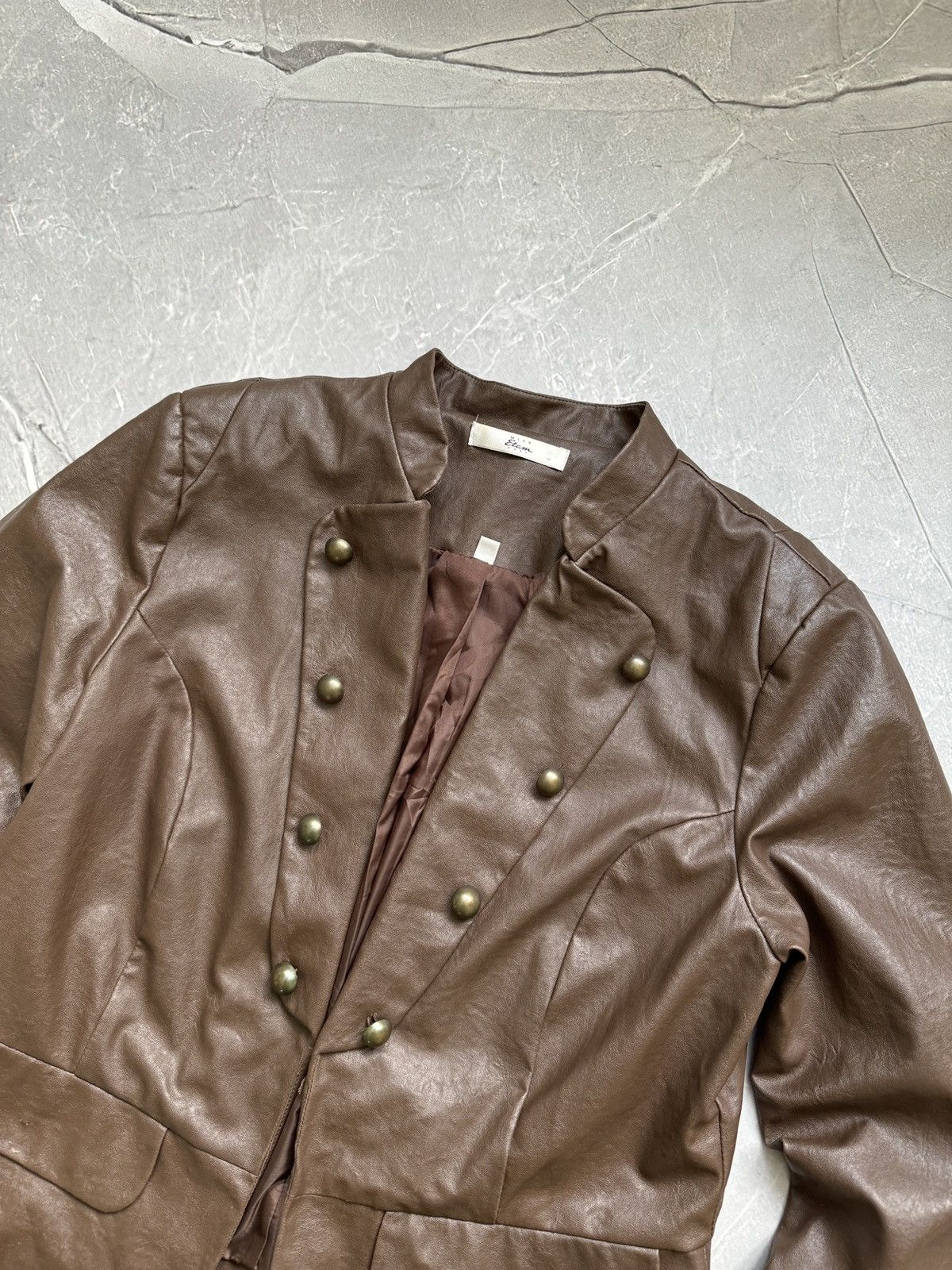 Hysteric Glamour 00s Military Napoleon Leather Blazer Jacket PPFM Style Size L / US 10 / IT 46 - 13 Thumbnail