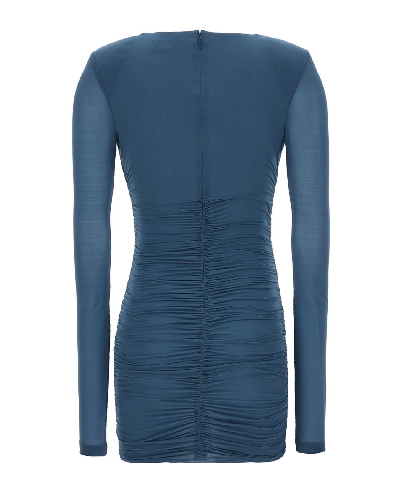 Saint Laurent Paris o1y0126 Mini Dress in Deep Teal Size M / US 6-8 / IT 42-44 - 2 Thumbnail