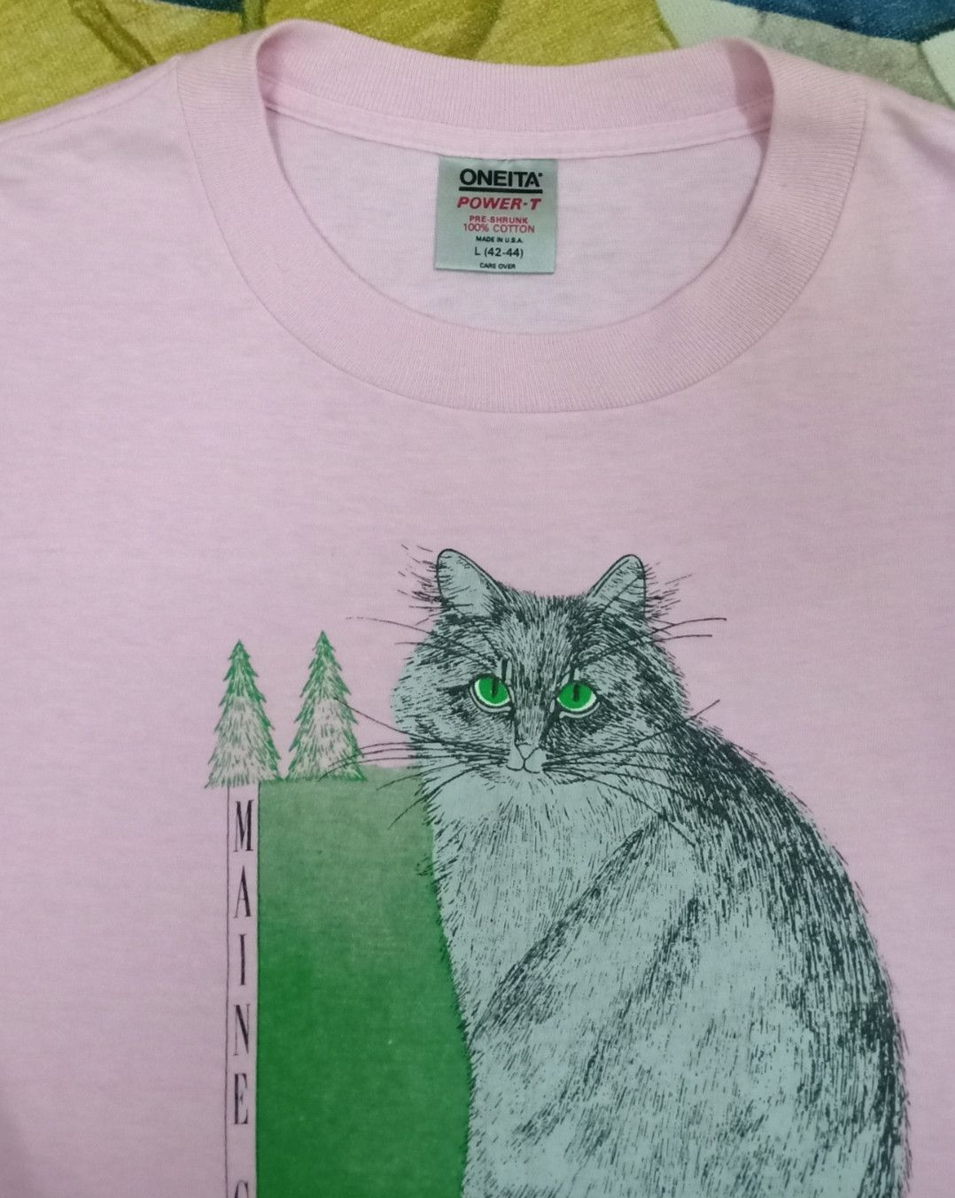 Habitat × Vintage Vintage 80s Maine Coon Cat T-shirt Size US L / EU 52-54 / 3 - 11 Thumbnail