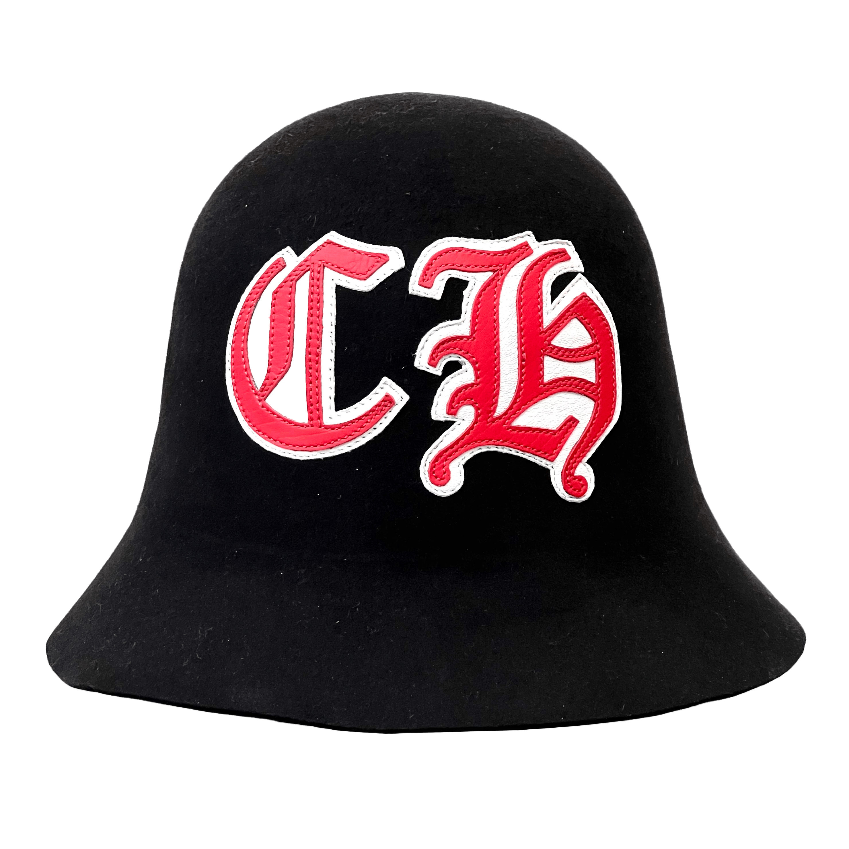 Chrome Hearts CH Leather Patch Felt Bucket Hat Black Size ONE SIZE - 1 Thumbnail