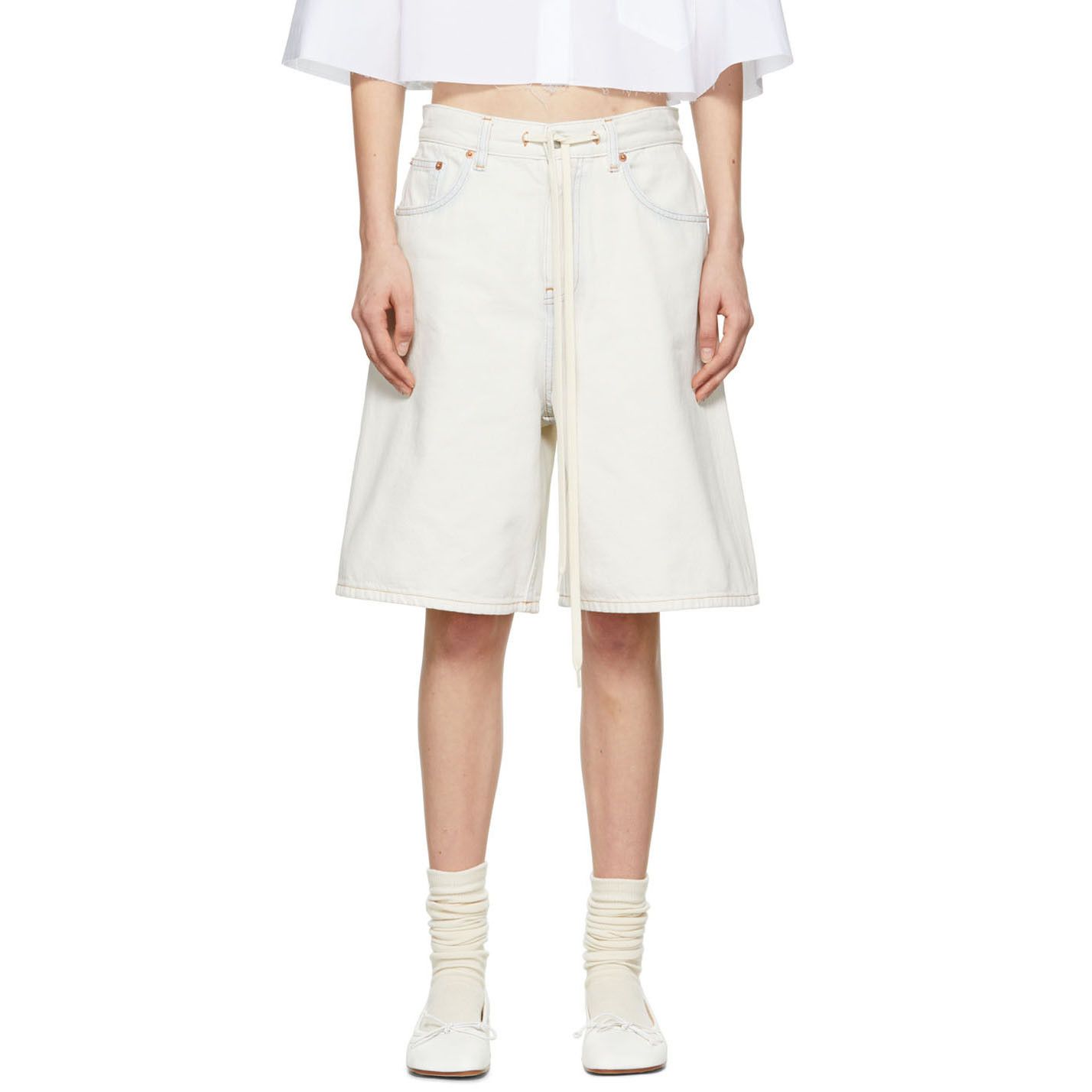 Maison Margiela MM6 Maison Margiela Oversized Denim Shorts, IT 44 / US 30 Size 30" / US 8 / IT 44 - 1 Thumbnail