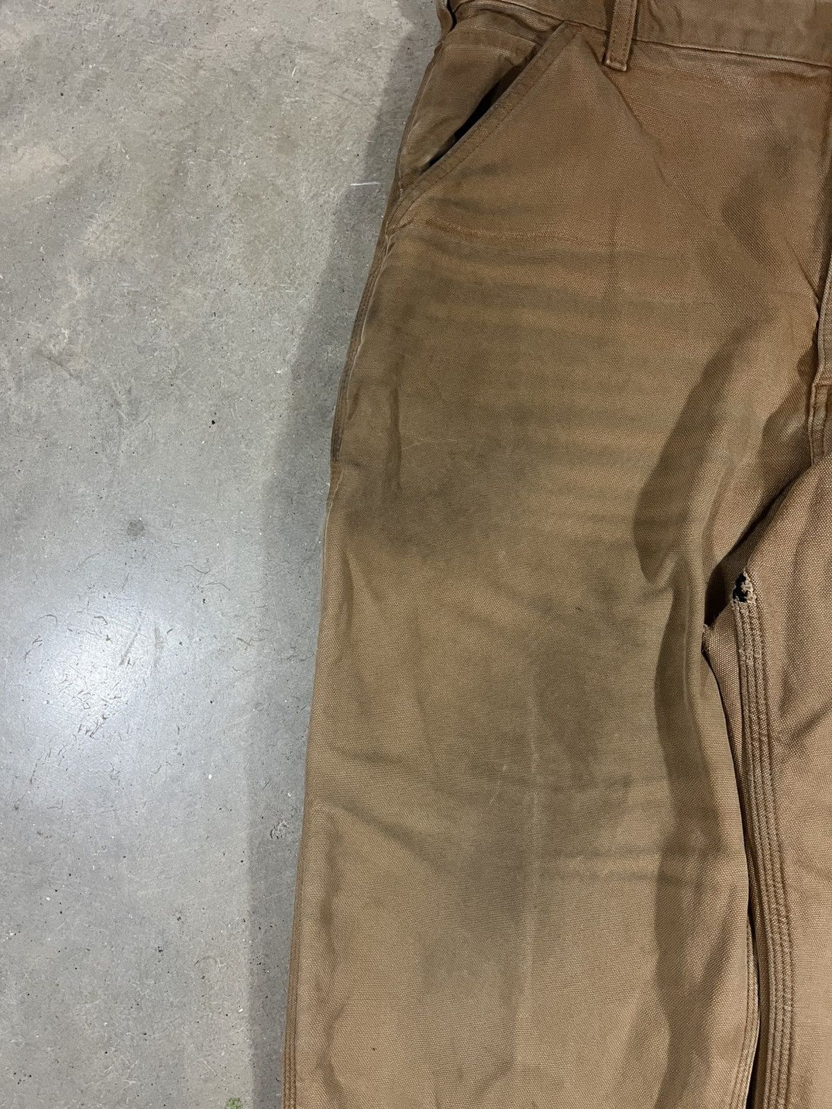 Carhartt Carhartt B111 BRN Flannel Lined Work Pants Faded Brown Size US 38 / EU 54 - 4 Thumbnail