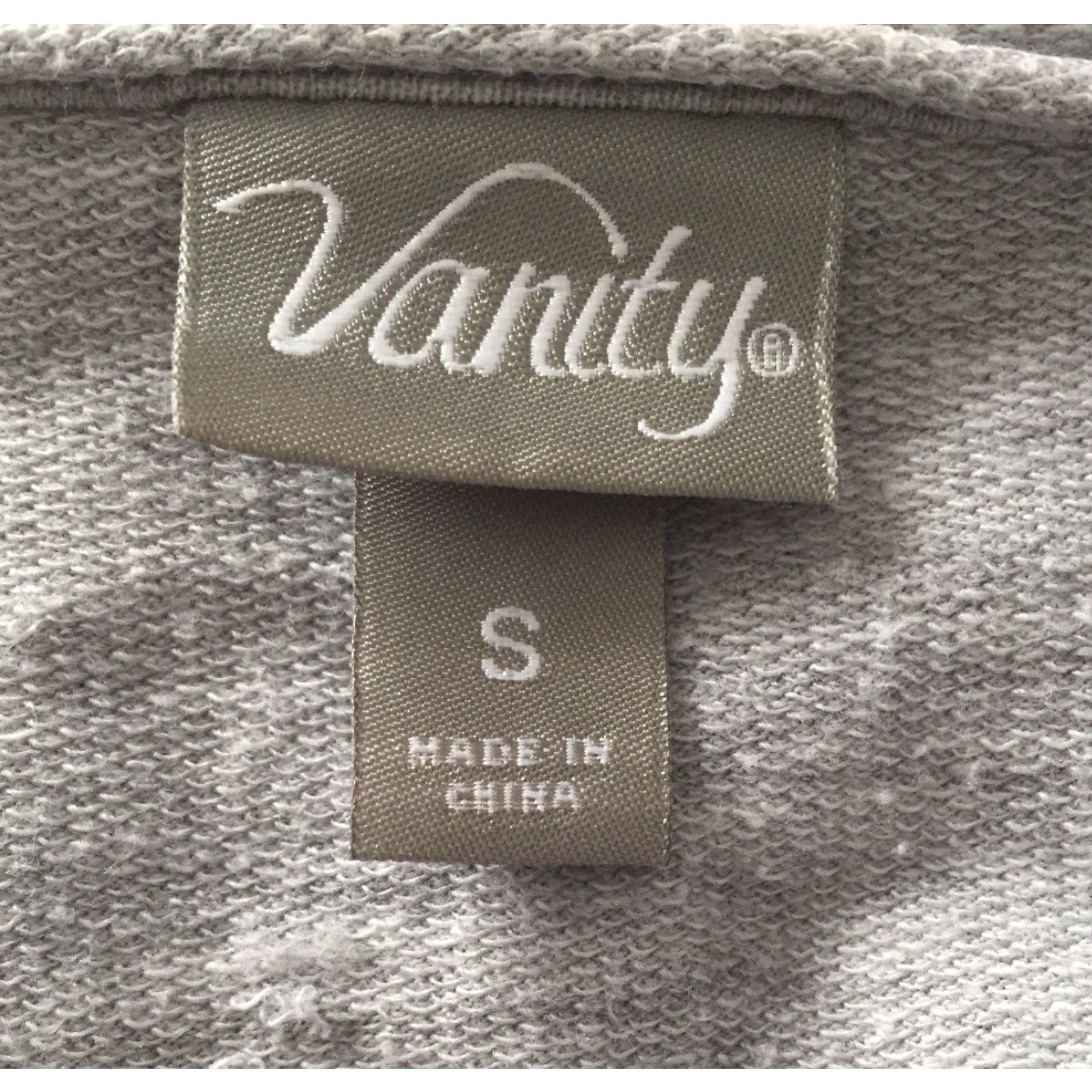 Vintage Vanity Shirt Women 3/4 Sleeve Gray Bling Sequin Top Round Neck S Size S / US 4 / IT 40 - 3 Thumbnail
