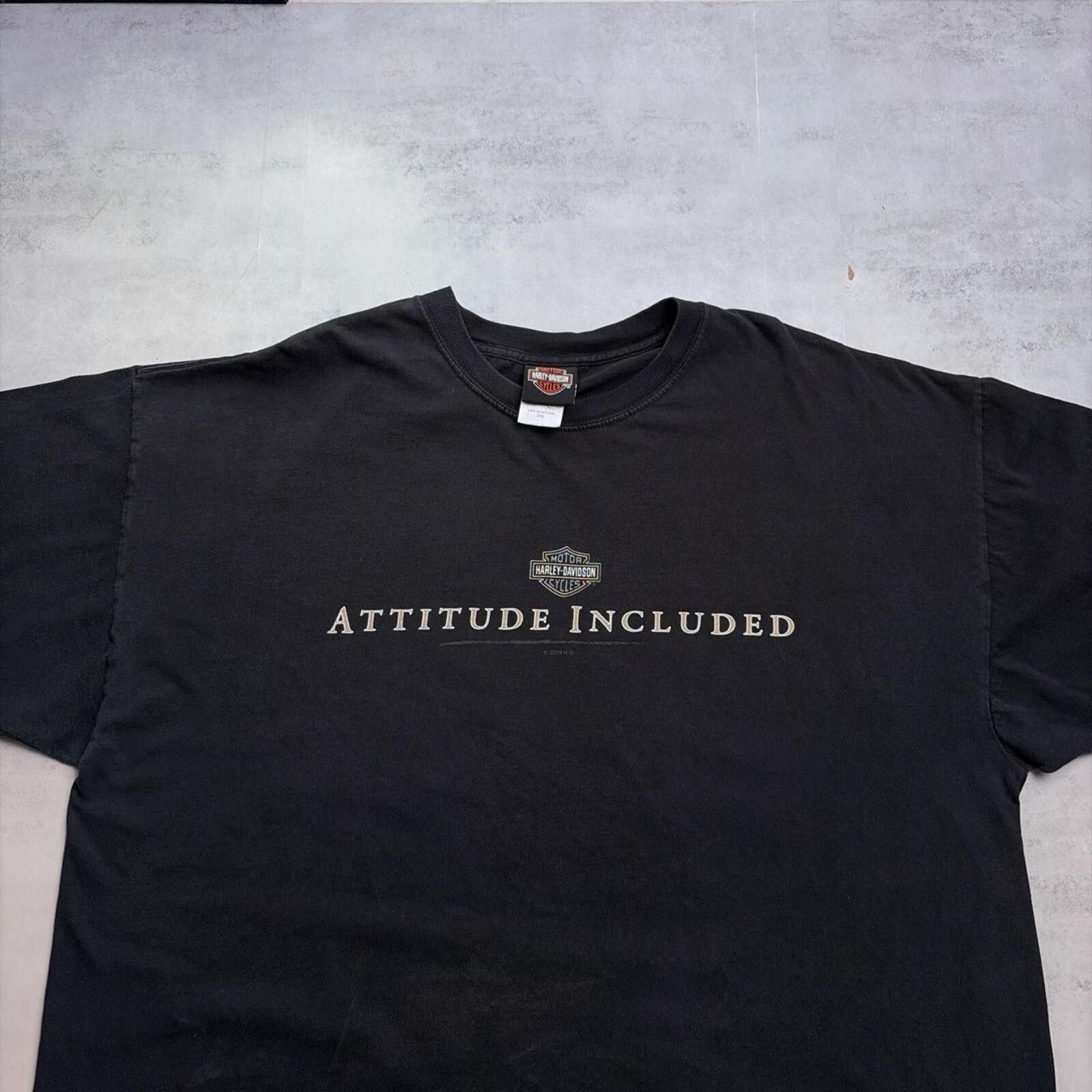 Harley Davidson Y2K Black Harley Davidson Grunge Biker Faded T-Shirt Size US XXL / EU 58 / 5 - 3 Thumbnail