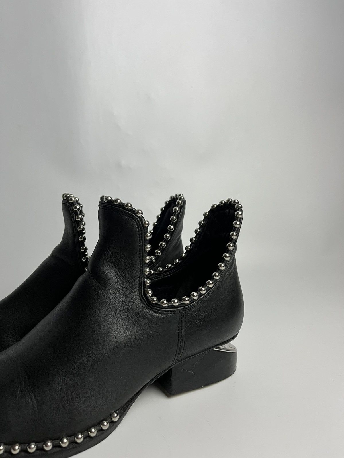 Alexander Wang Alexander Wang Studded Kori Cutout Heel Leather Ankle Boots Size US 8 / IT 38 - 4 Thumbnail