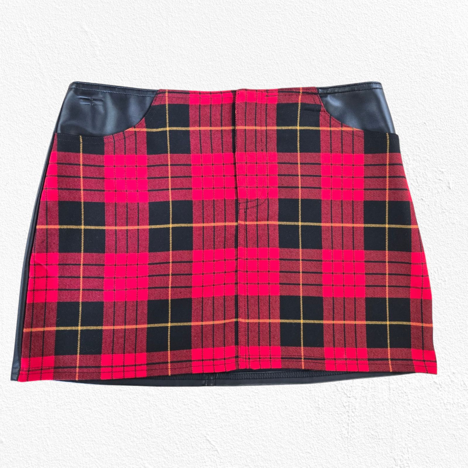 Other Y2K Wet Seal Red Plaid Punk Mini Skirt Size 5 6 Size 28" / US 6 / IT 42 - 2 Thumbnail