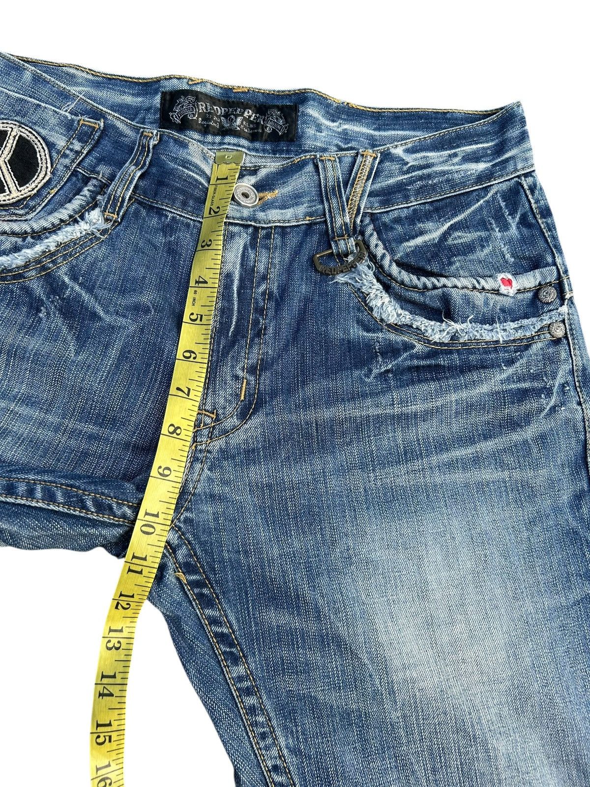 Kapital RED PEPPER JAPAN HIPPIES SMILE DISTRESSED DENIM JEANS Size US 34 / EU 50 - 22 Thumbnail
