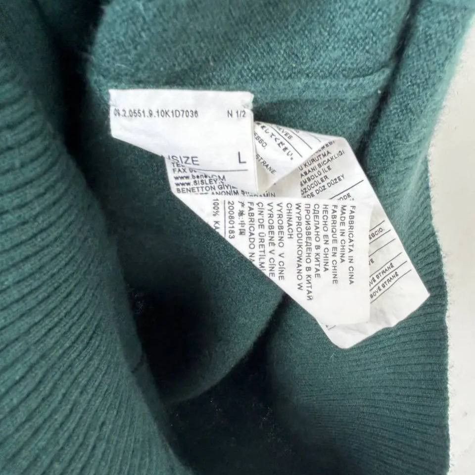 United Colors Of Benetton Benetton wool sweater #168 Size L / US 10 / IT 46 - 2 Thumbnail