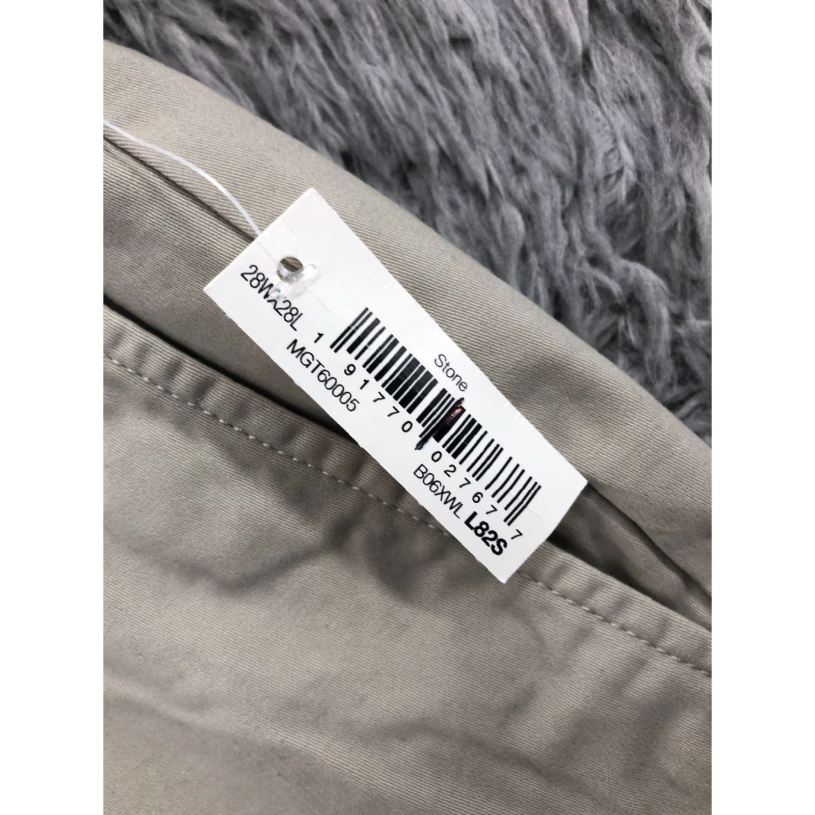 Vintage Goodthreads Pants Men 28x28 Straight Mid Rise Beige Denim 5-Pocket Slimming City Logo Regular Machine Washable Size US 28 / EU 44 - 6 Thumbnail
