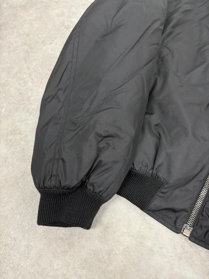 Prada 2000s Prada Black Classy Detachable Collar Nylon Bomber Jacket Size US M / EU 48-50 / 2 - 7 Thumbnail