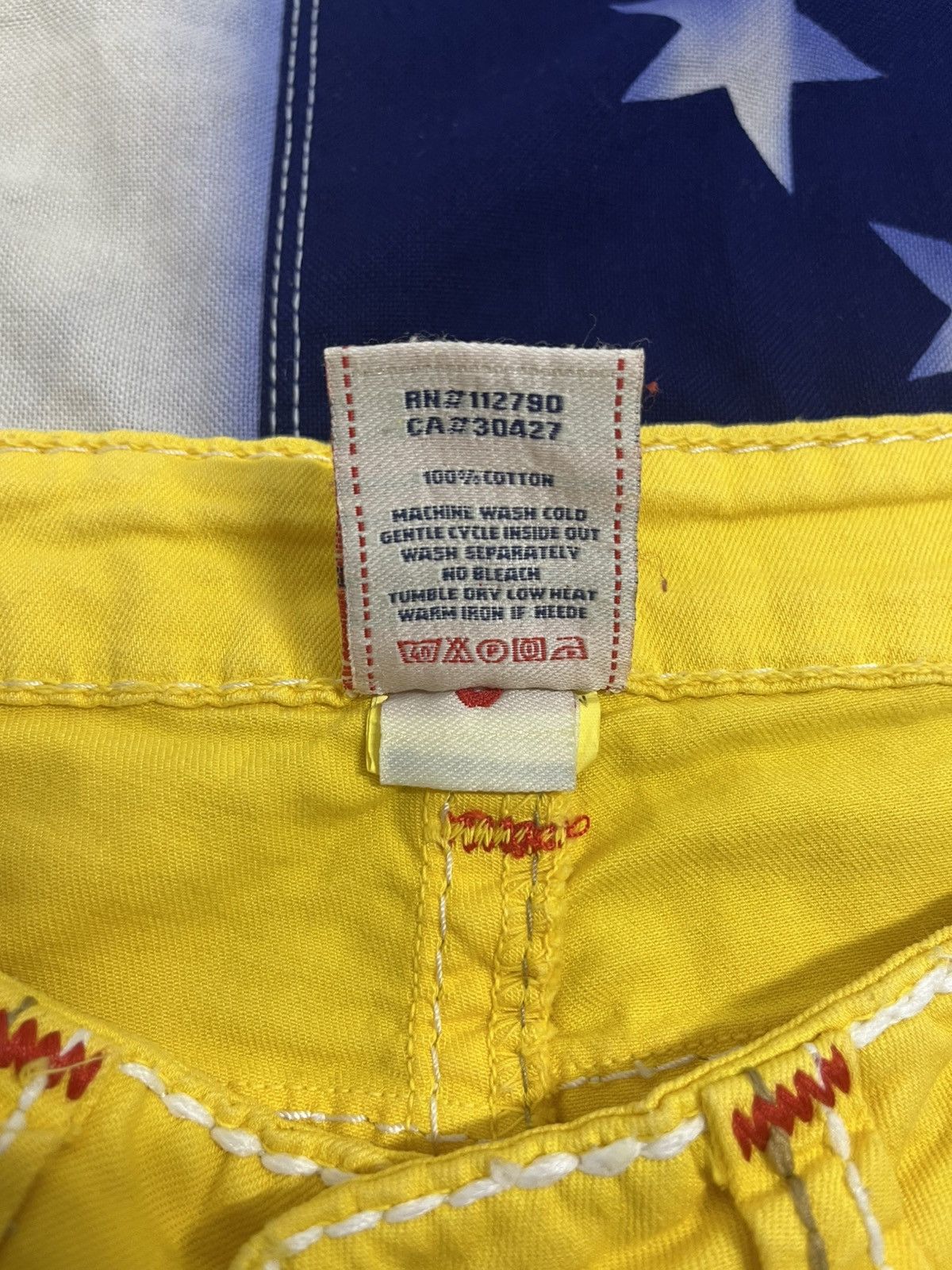 True Religion True Religion Yellow Y2K Jeans Size 29" - 8 Thumbnail