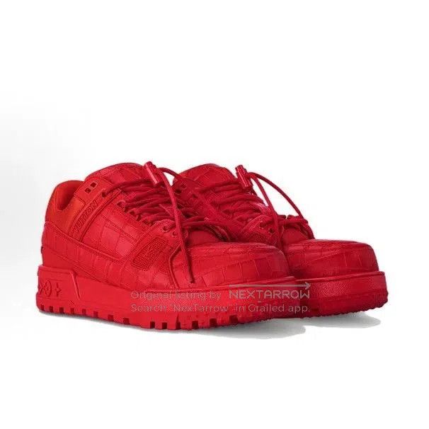 Louis Vuitton Louis Vuitton Trainer Red Sneakers Size 41.5. Size US 8 / EU 41 - 9 Thumbnail