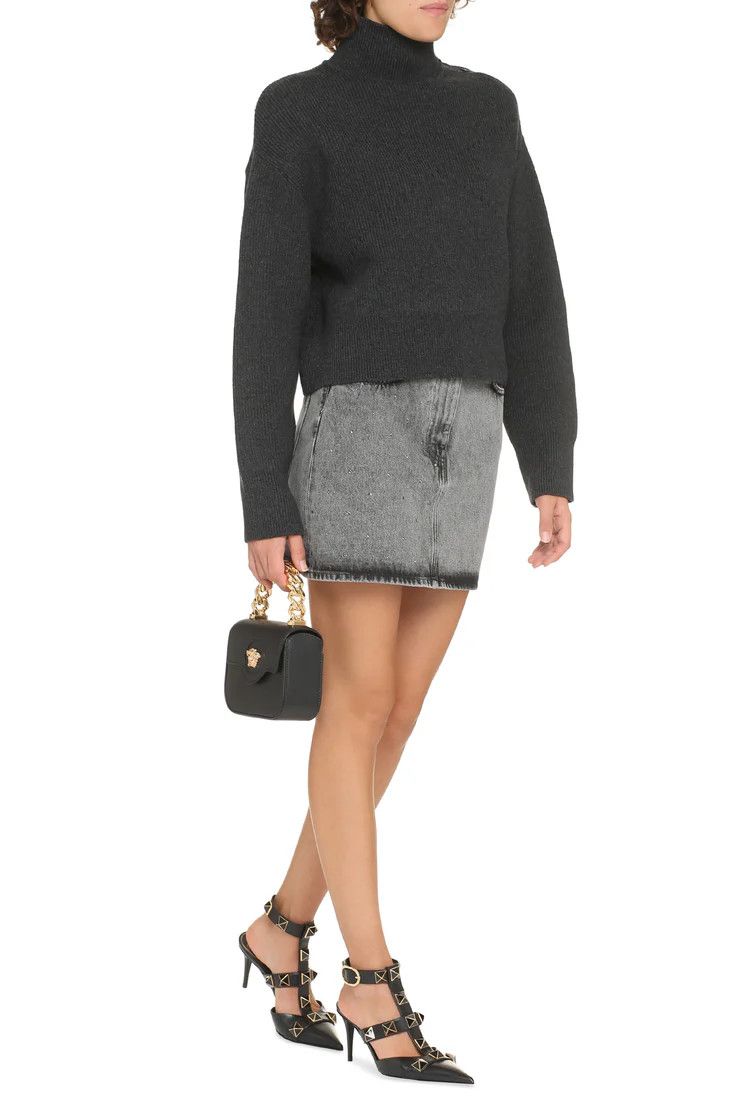 Bottega Veneta o1y0725 Cashmere Blend Turtleneck Sweater in Black Size M / US 6-8 / IT 42-44 - 5 Thumbnail