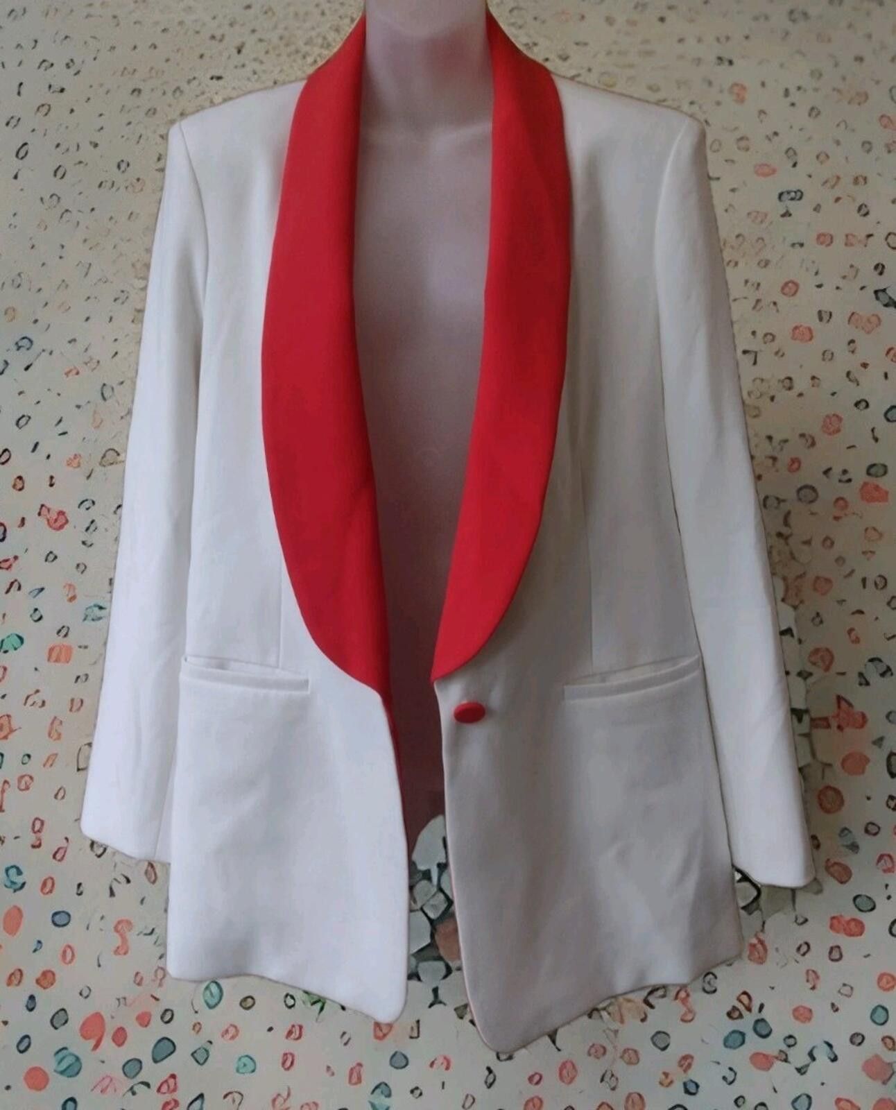 Other Retired alice + olivia Vernell Jacket White Orange Sz 8 Size M / US 6-8 / IT 42-44 - 5 Thumbnail