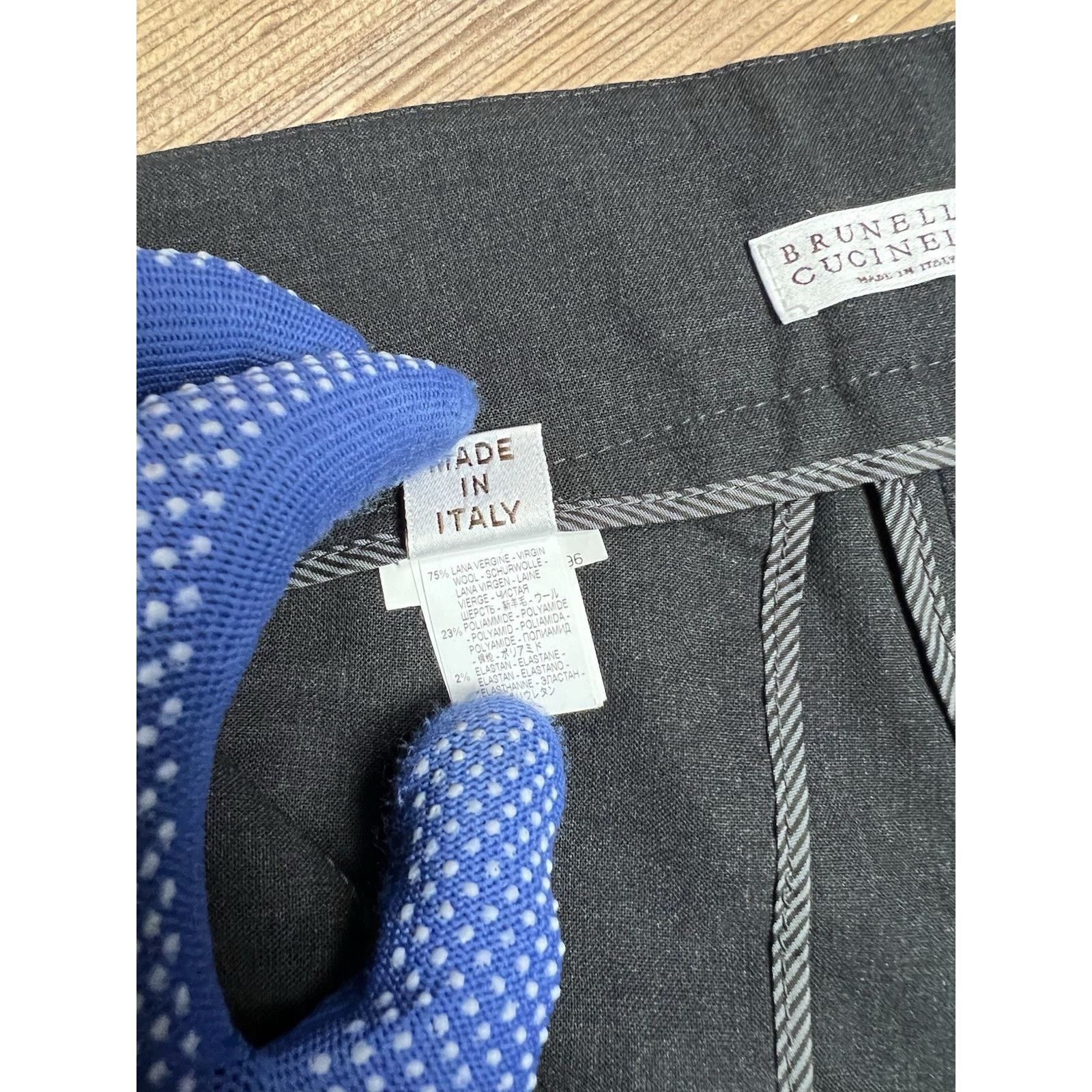 Brunello Cucinelli MINT! Brunello Cucinelli Gray Moto Byker Style Wool Pants Si Size 28" / US 6 / IT 42 - 13 Thumbnail