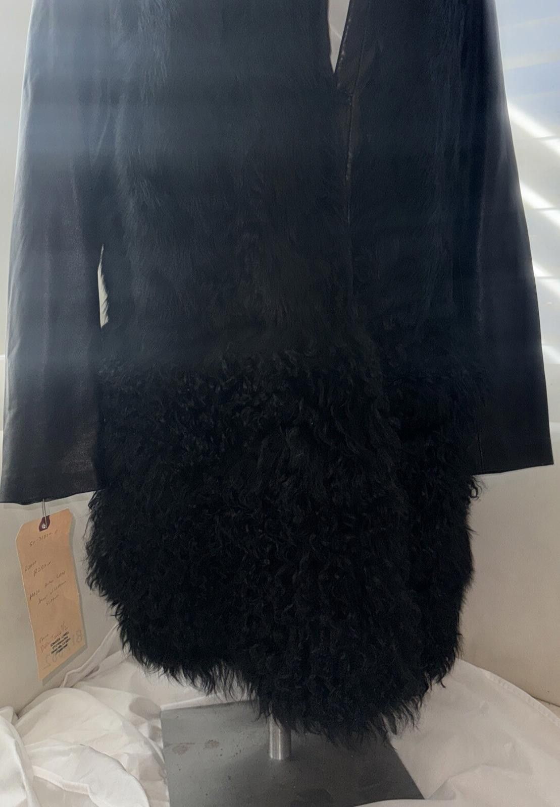 Majestic Maje Genuine Leather Genuine Fur Black Warm Coat Sz 38/S Size S / US 4 / IT 40 - 8 Thumbnail