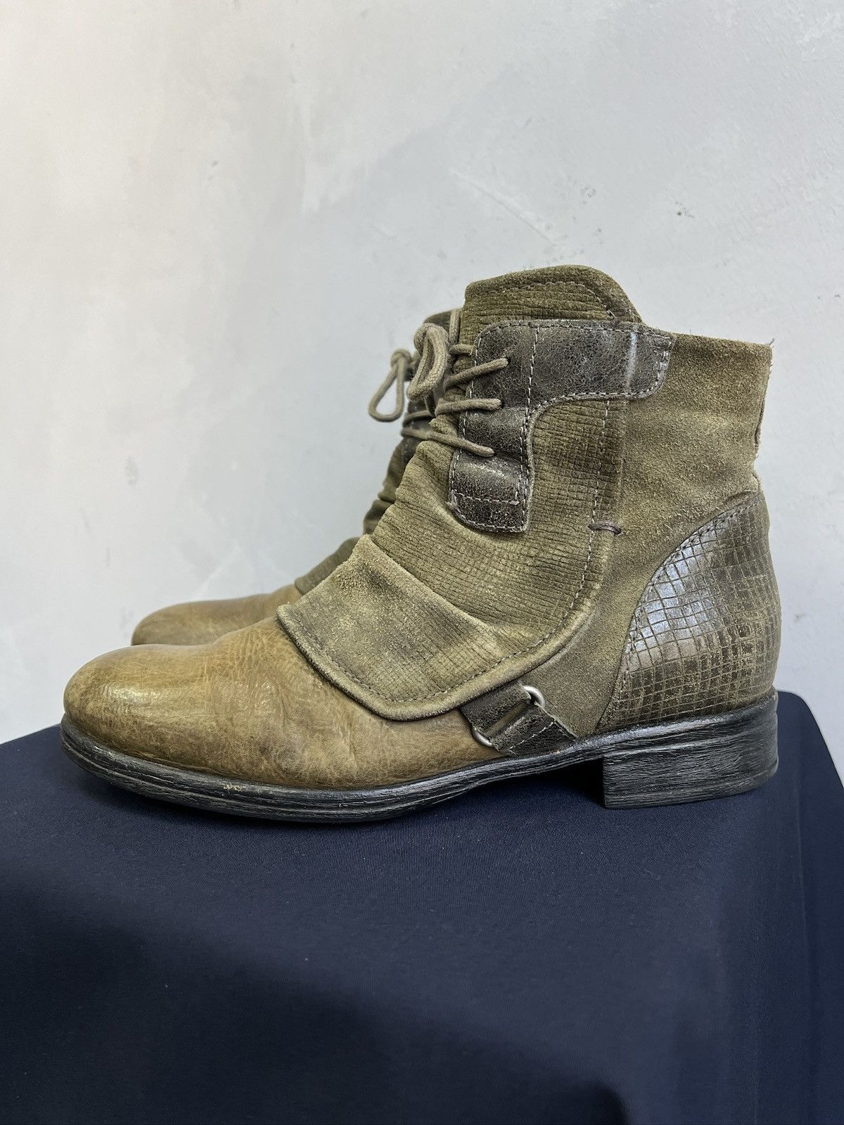 A.S.98 Leather Ankle Boots Vintage Ann demeulemeeste style 90s Size US 8 / EU 41 - 1 Thumbnail