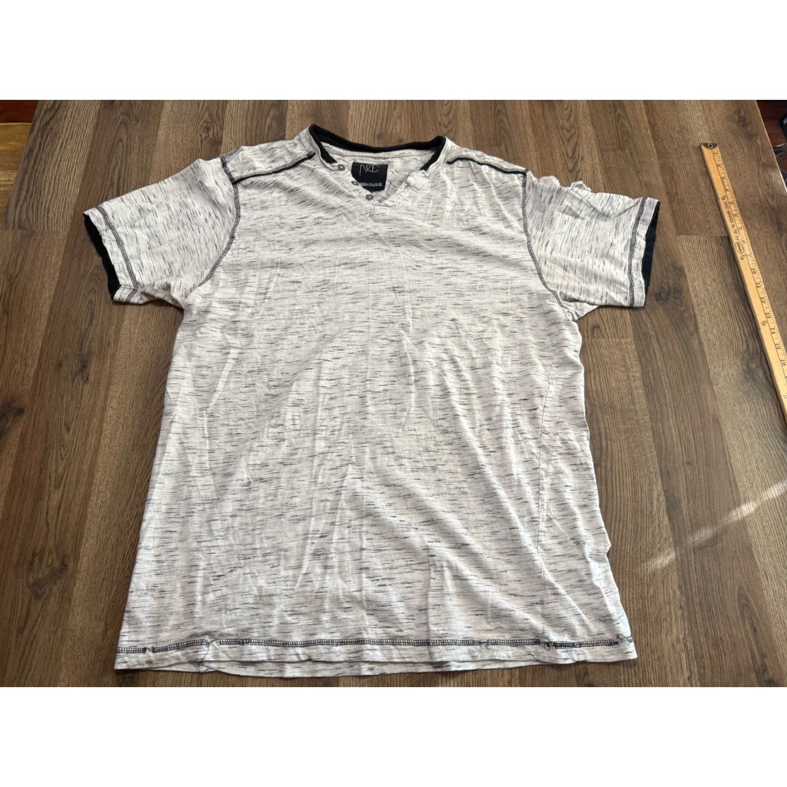 Vintage Modern Culture Shirt Men's 2XB White Black Short Sleeve Shirt Quarter Buttons Size US XXL / EU 58 / 5 - 2 Thumbnail